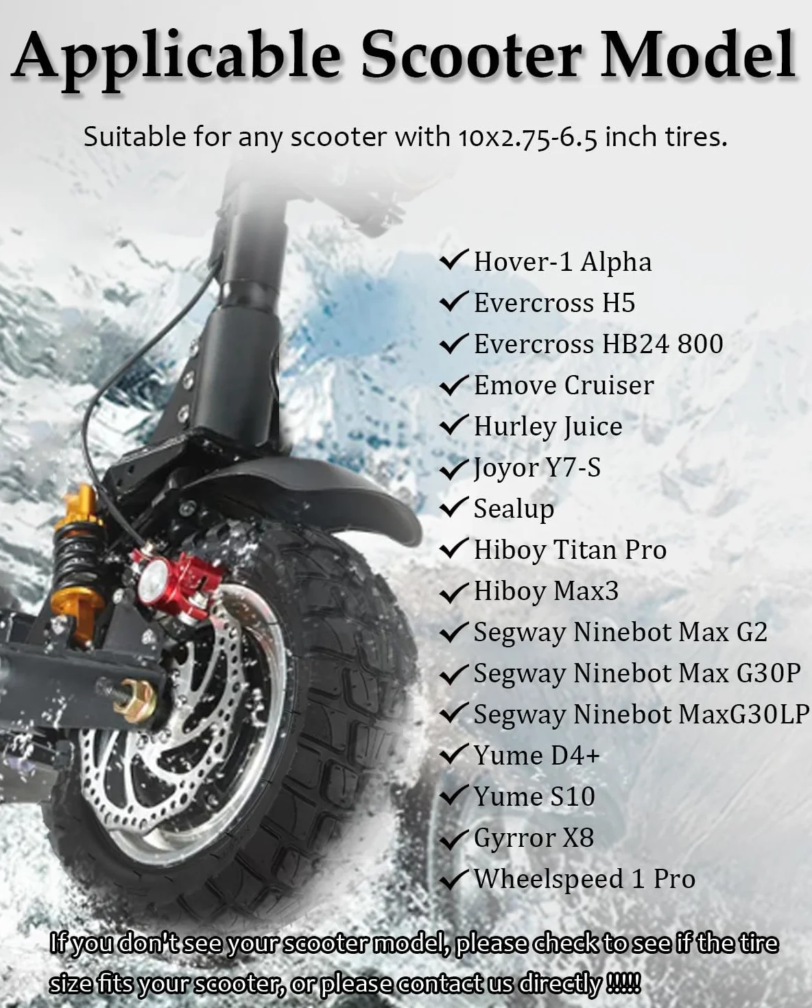 10x2.75-6.5 Pollici Pneumatici Interni ed Esterni Per Kugookirin G3, Speedway V2, Dualtron 3 e Altri Pneumatici Scooter, Universale con 10x2.70-6.5, 255x70, 70/65-6.5 Pneumatici originali