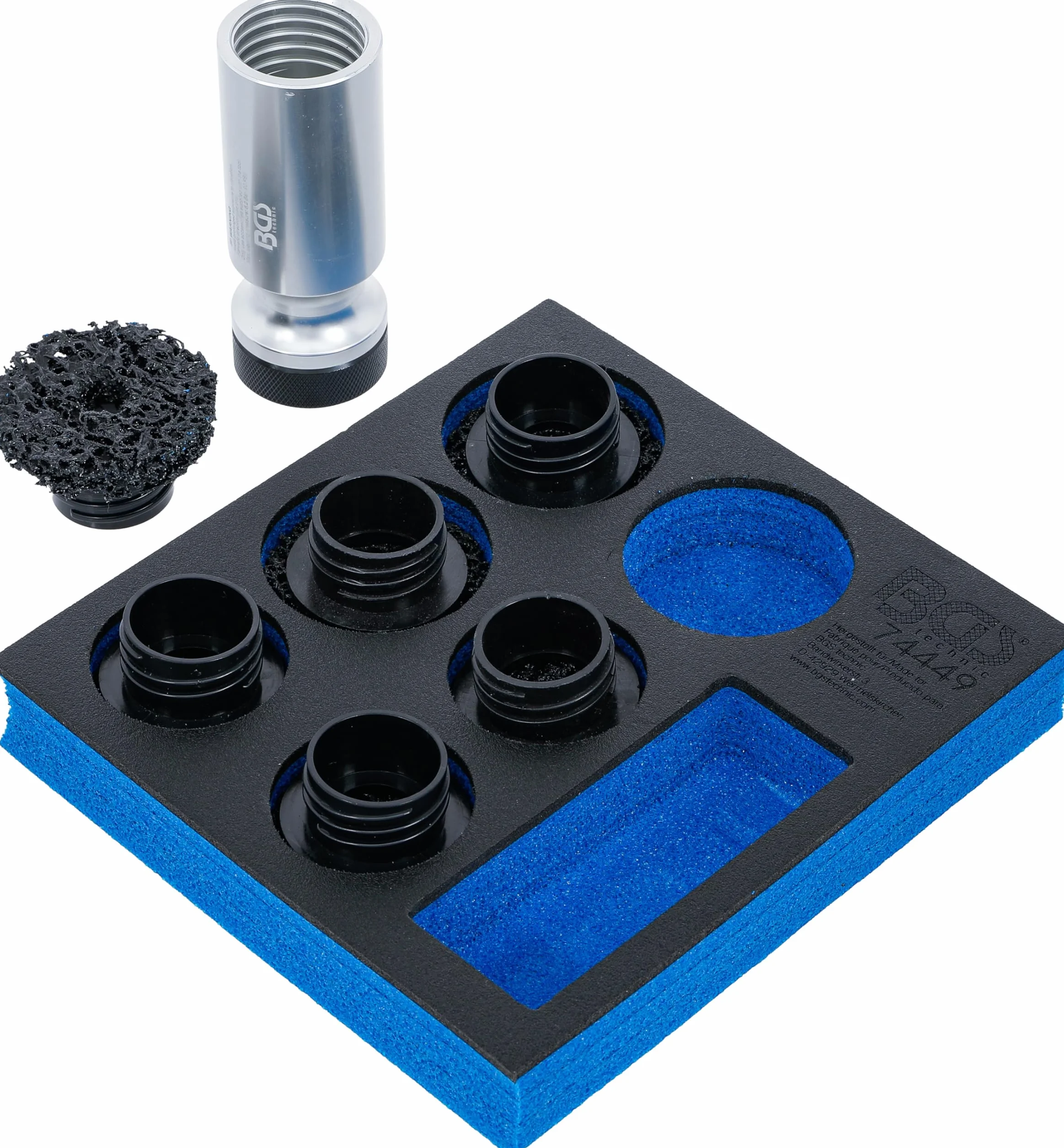 BGS Modulo per carrelli portautensili 1/6 kit smerigliatrice mozzo ruota 7 pz