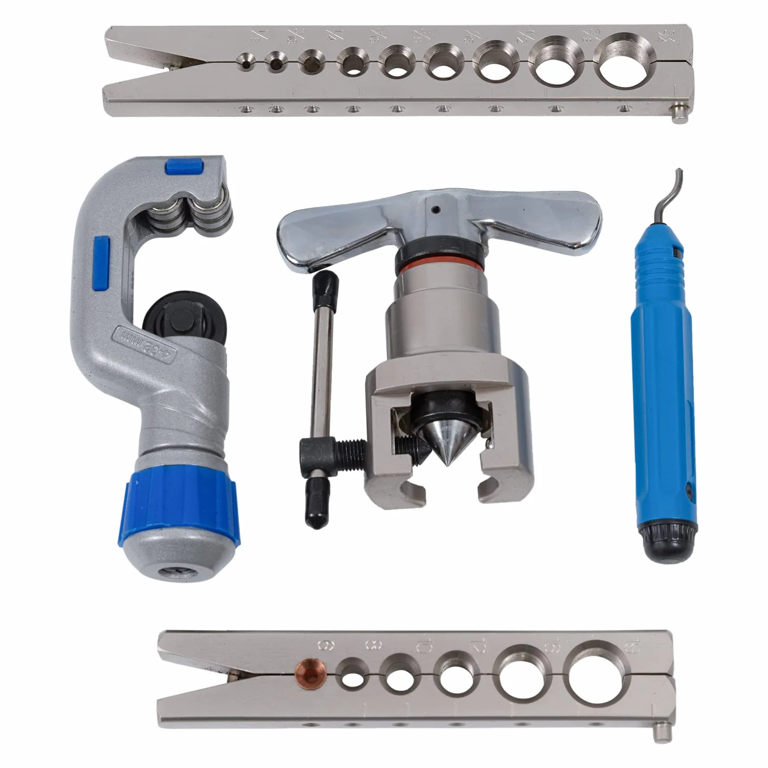 HASKYY Strumento di svasatura 5-19mm 1/8"-3/4" oscillante Aria condizionata R407c R410a con Tagliatubi