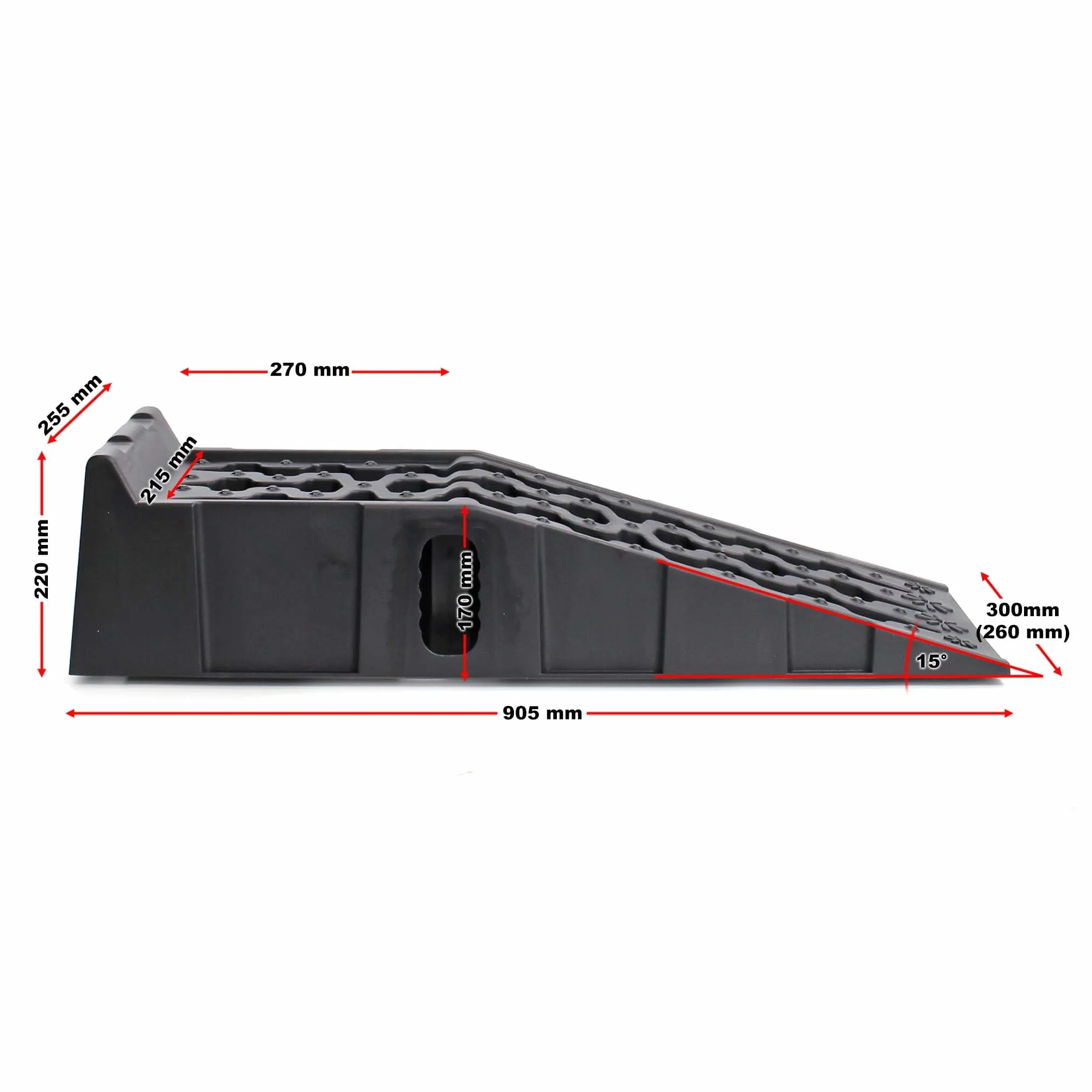 Set 2 Cunei per Camper Auto 90,5x30x21,5cm max 5t Materiale Antiscivolo PP Livellamento Veicolo