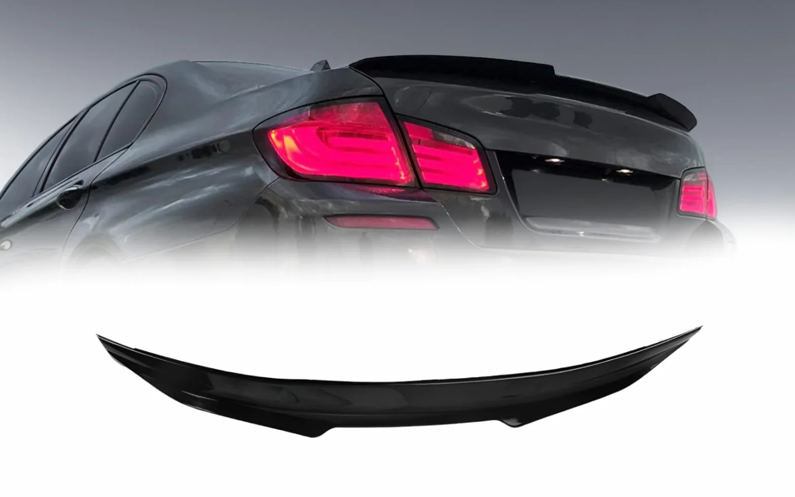 MpTuned Spoiler posteriore per F10, stile M4, nero lucido, per berlina 518i, 520i, 530i, 540i, m550i, 518d, 520d, 530d, 540d