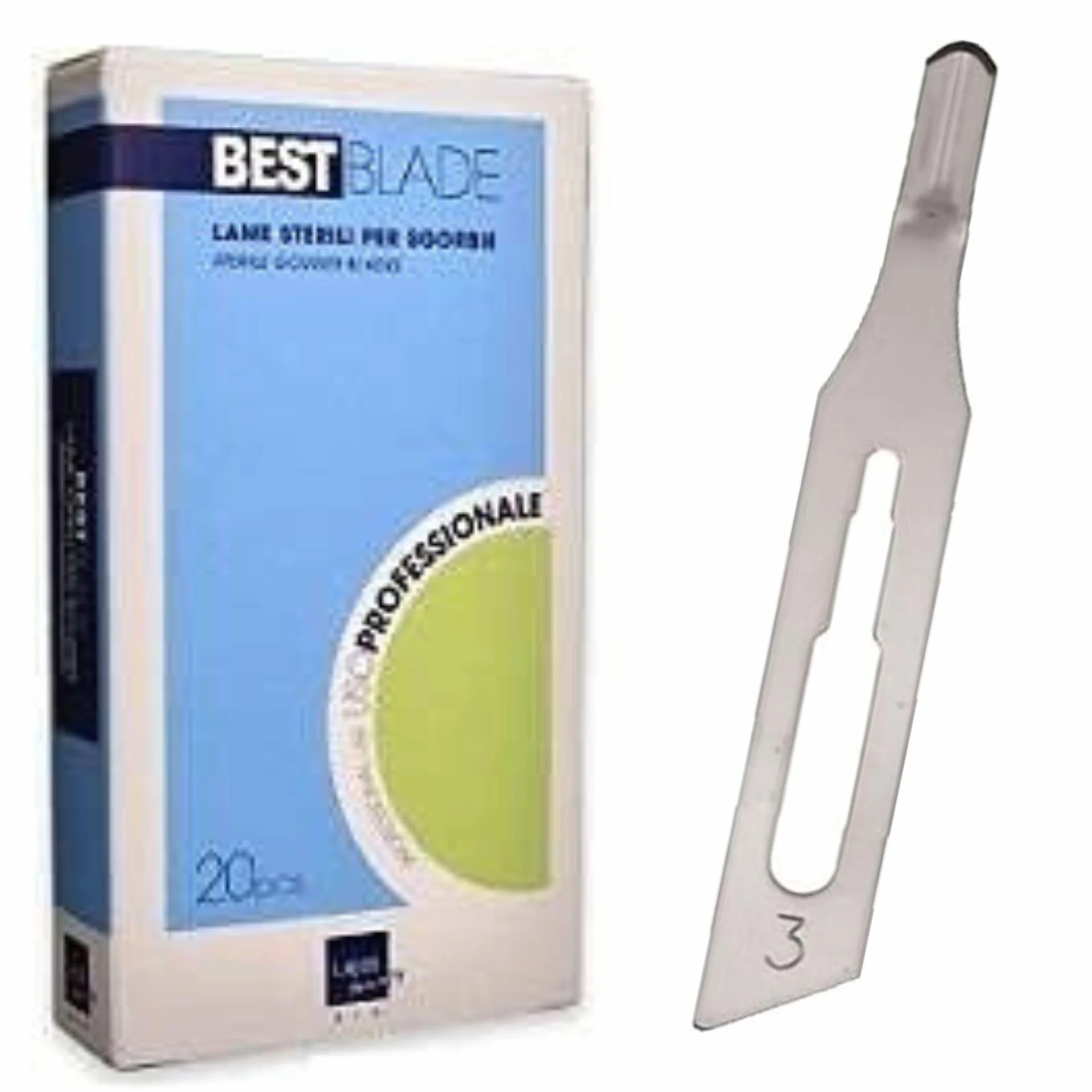 Sgorbie Lame 3 mm Pedicure Professionale Monouso Sterili 20 pz