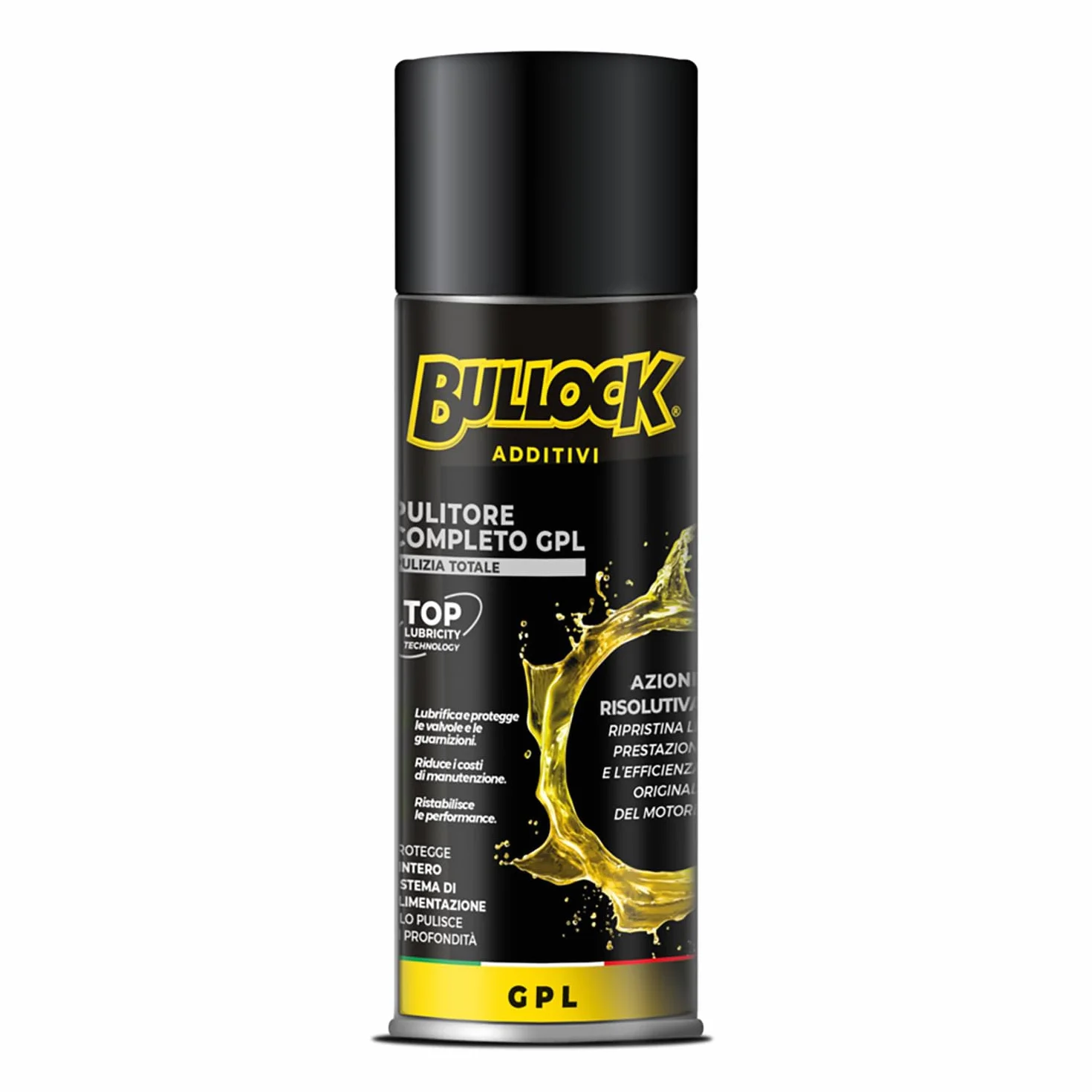Bullock, Pulitore Completo GPL, Pulizia Totale, Additivo per Motori GPL con Iniettori o Carburatori, Formato da 120 ml