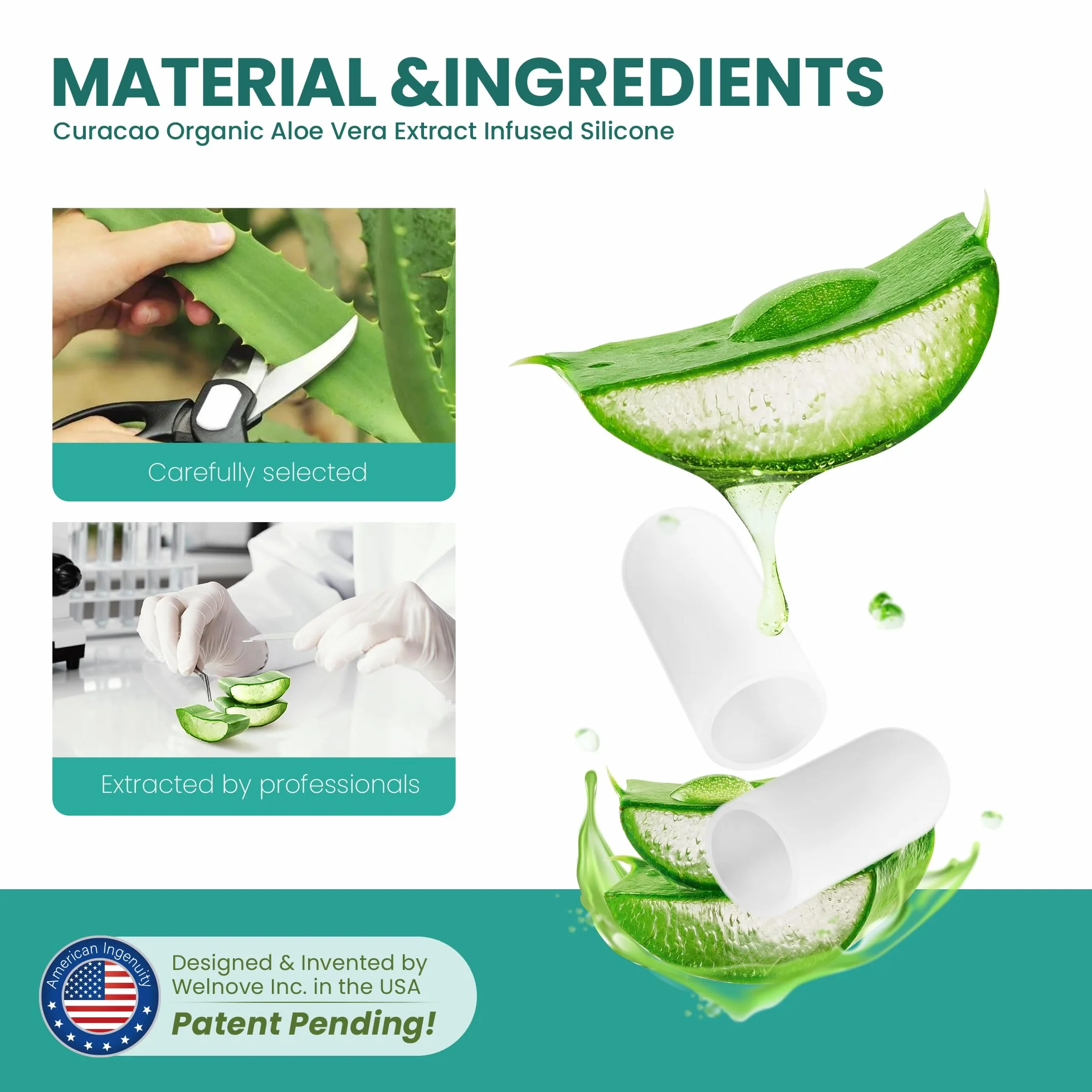Welnove Gel Toe Cap Protector - Copripunta in Silicone per Alleviare Dolore, Unghie Incarnite, Calli, Vesciche (Multi-Size, Clear)