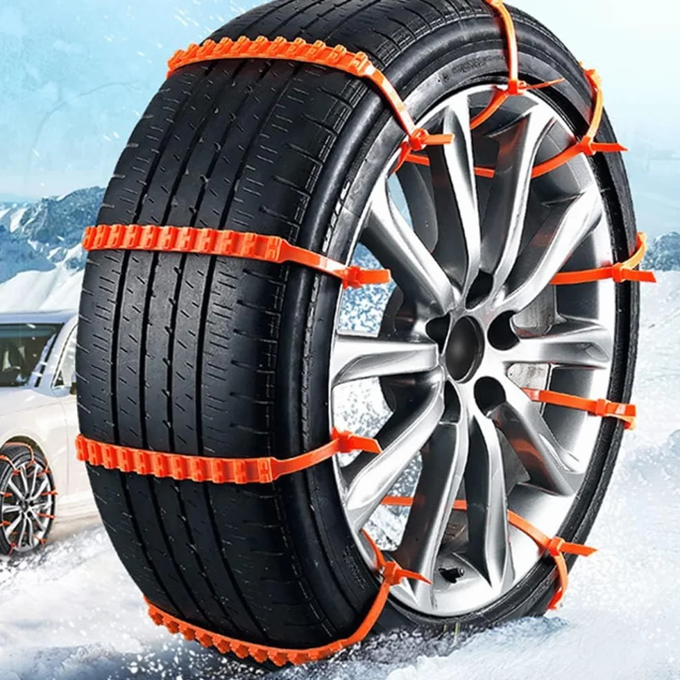 Catene da Neve Universali in Nylon Voarge per Auto SUV Pickup Camion 10 Pezzi