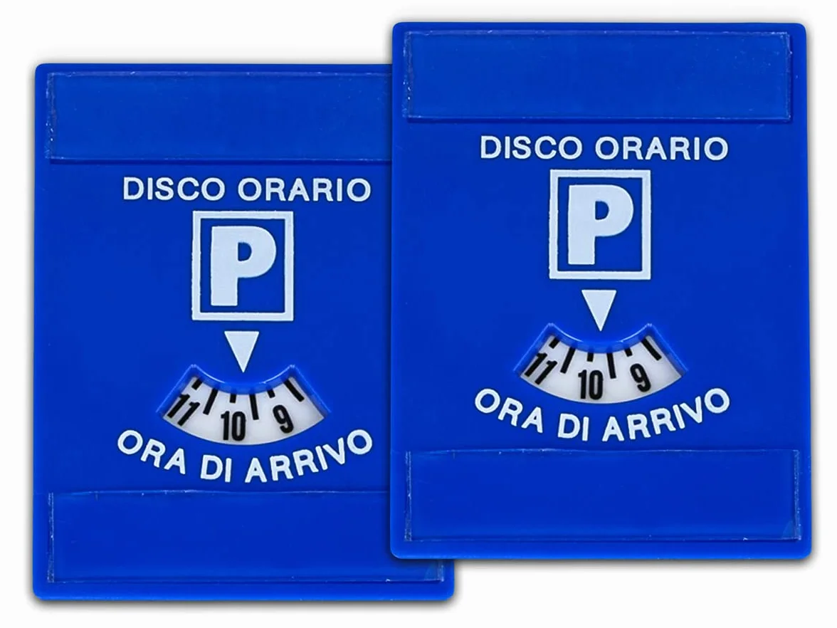 CARALL 2 Pezzi Disco Orario per Auto Plastica Rigida 80x60mm
