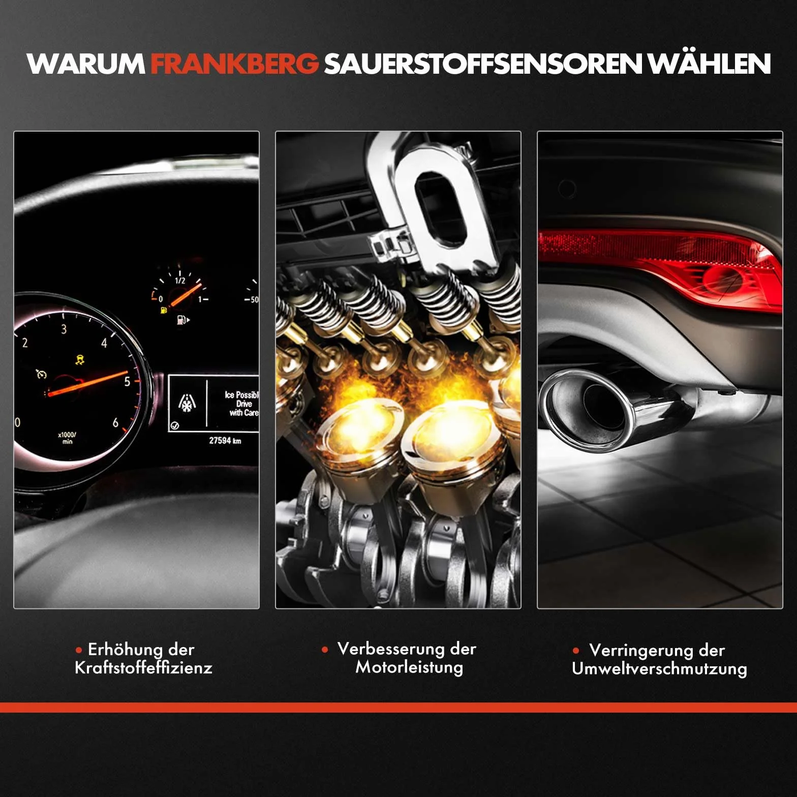 Frankberg Sonda lambda 4-Poli Compatibile Clio III 2006-2012 Kangoo 2002-2025