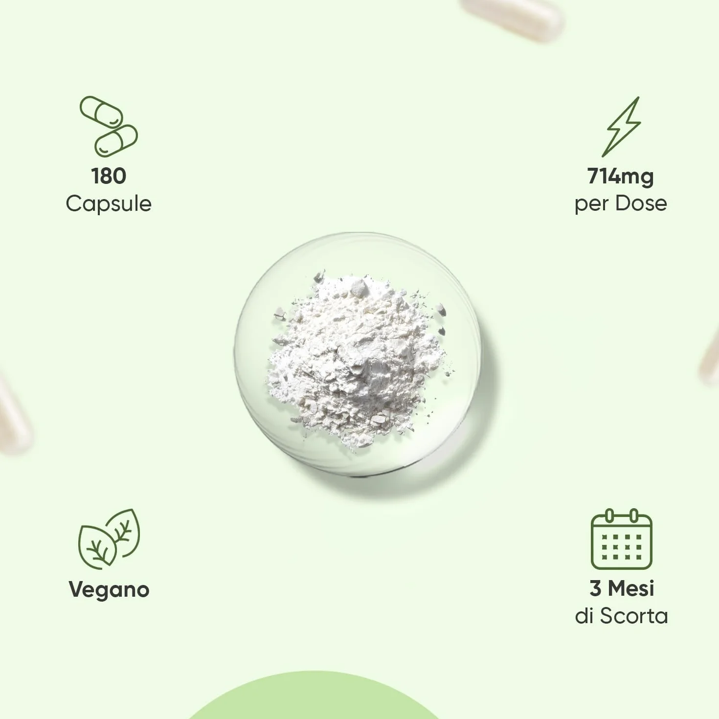 Colina Integratore Vegano 714mg 180 Capsule Funzione Epatica Senza Magnesio Stearato Prodotto Europa