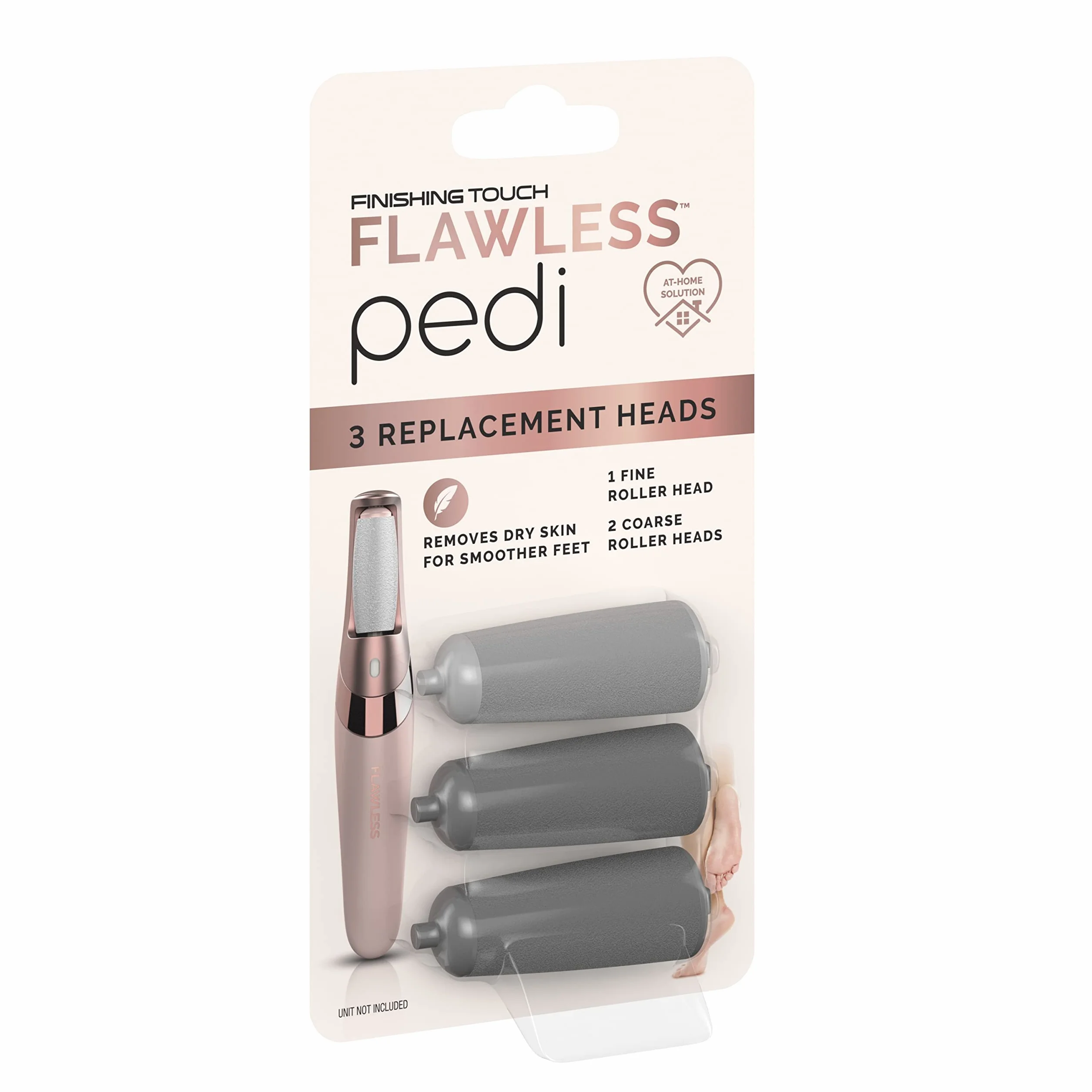 Finishing Touch Flawless Pedi Testine di Ricambio per Pedicure Elettrico Set da 3 Pezzi