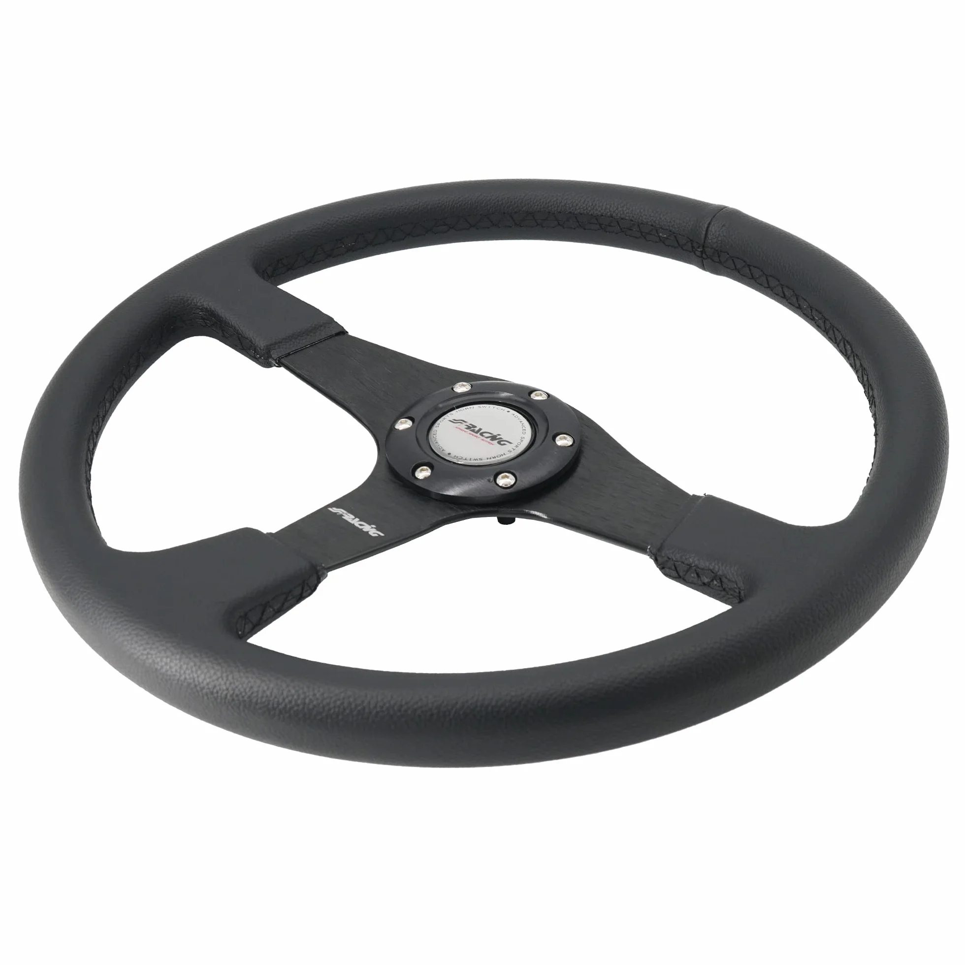 Simoni Racing Volante Sportivo Pelle Universale Nero