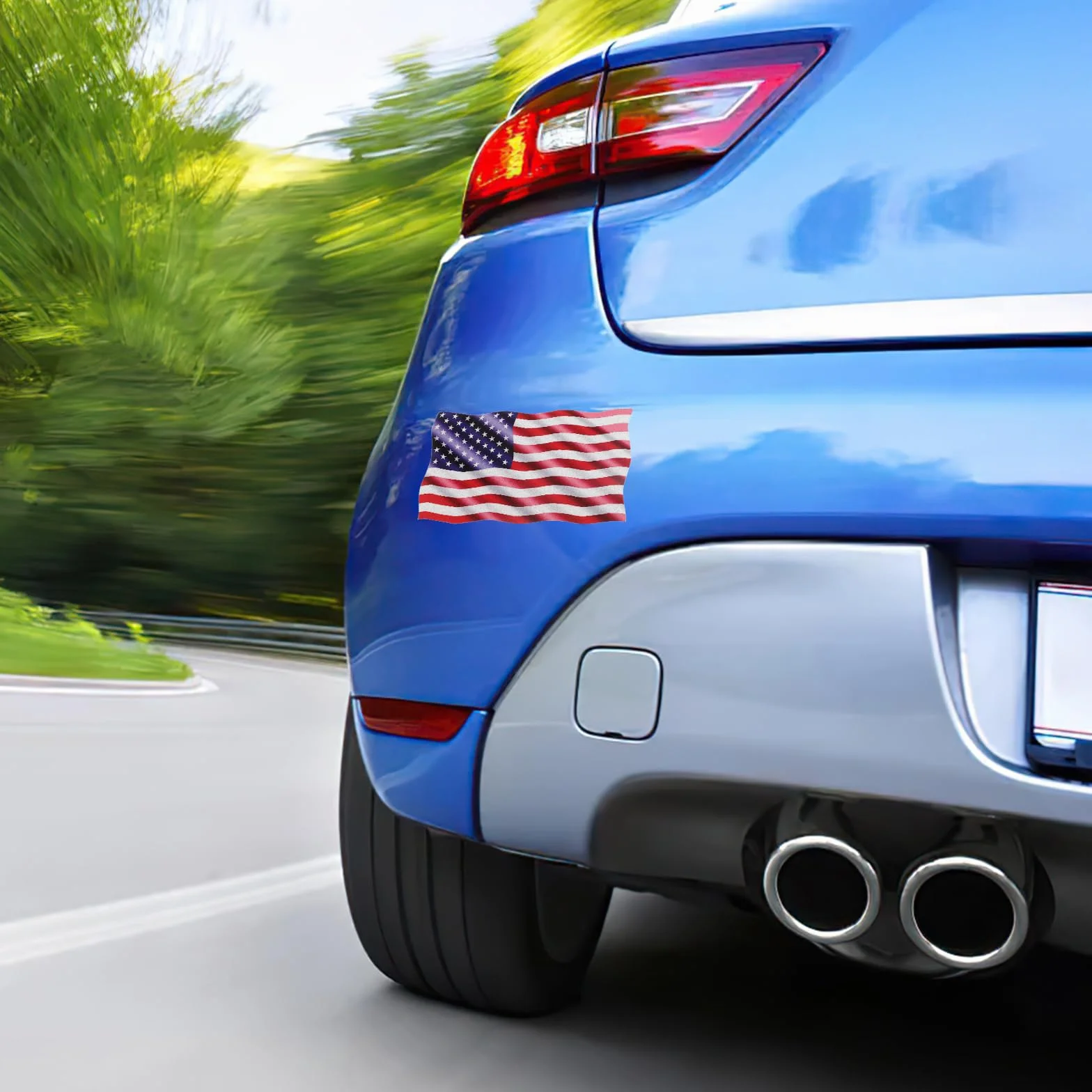 Adesivi Magnetici Per Auto Bandiera Americana 3 Pezzi Riflettente Paraurti Cofano Veicolo