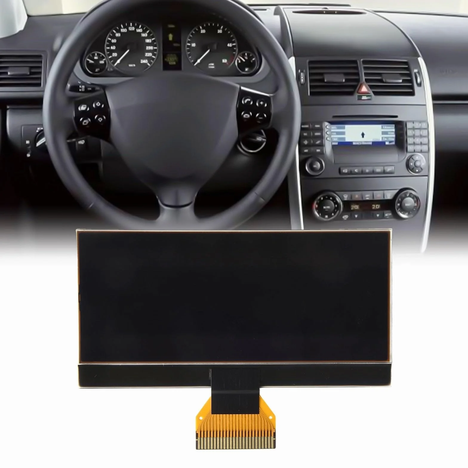 Display LCD per Mercedes Classe A/B, schermo ricambio cruscotto, anti-corrosione, resistente all'usura