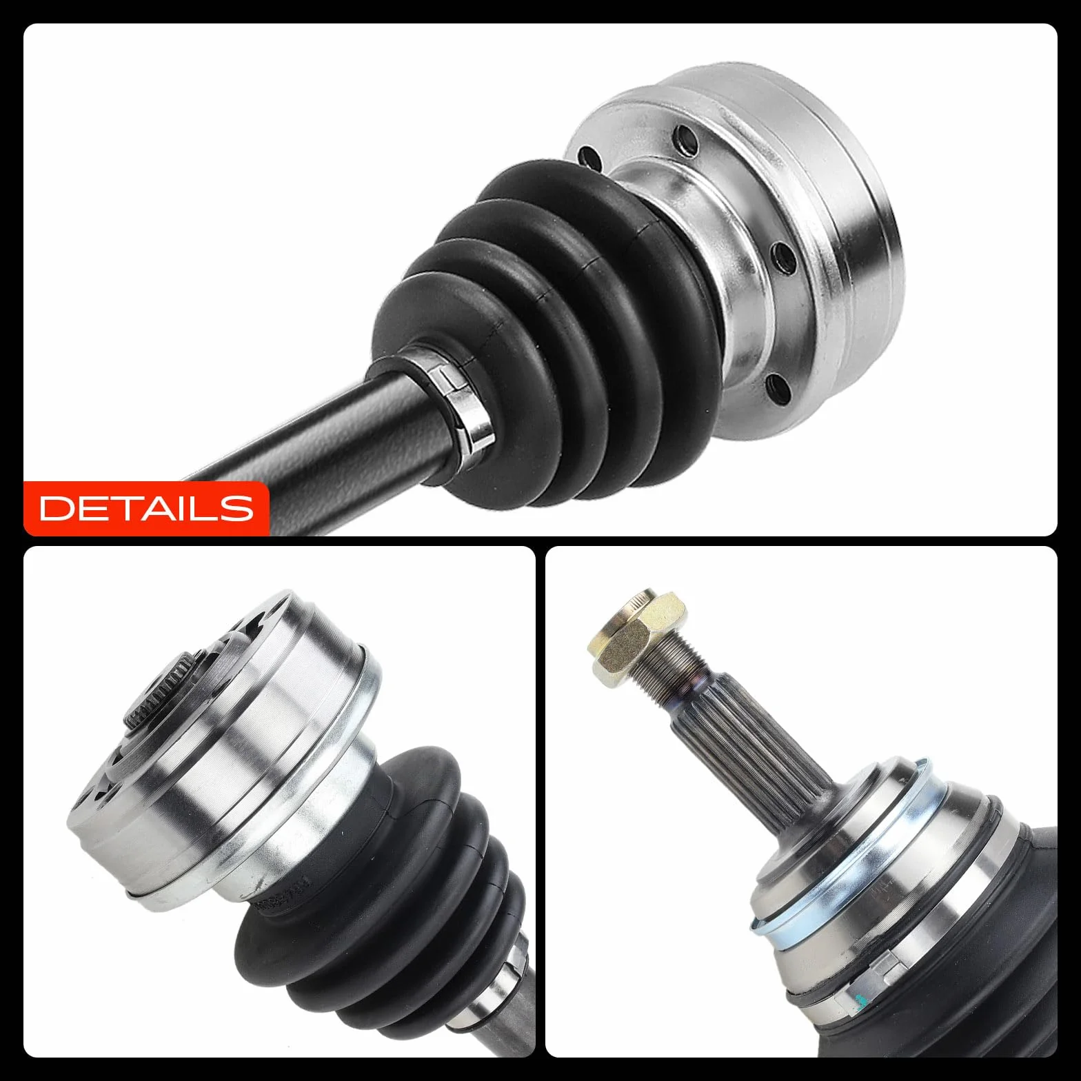 Frankberg Semiasse Albero di trasmissione MT/AT senza ABS Ring Compatibile con Cadd.y I 14 Golf I 17 Golf I Cabrioletlet 155 Golf II 19E 1G1 Polo Classic 6KV2 Replace# 171407271