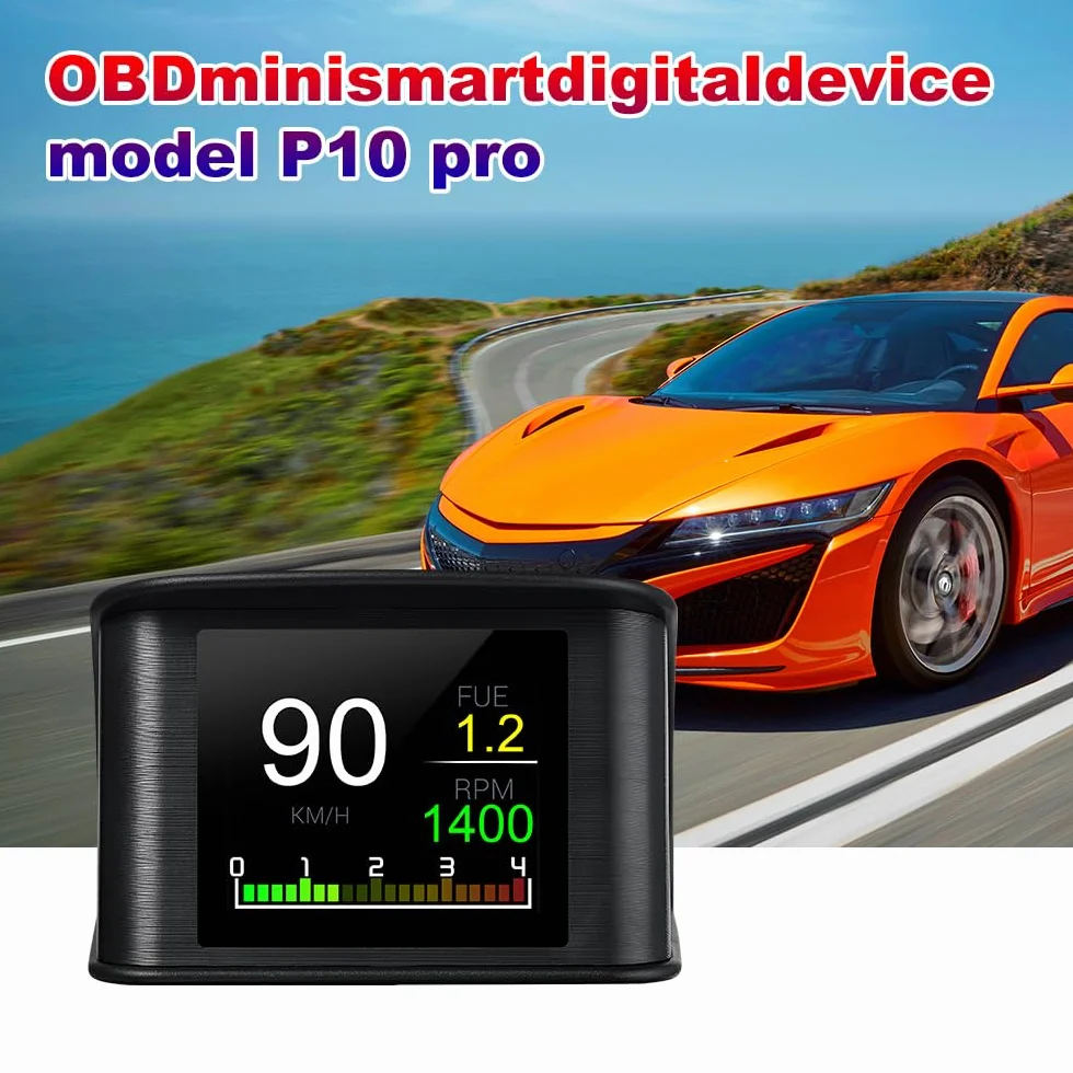 P10 PRO Auto OBD2 Head Up Display Digital Tachimetro Computer di Bordo Allarme Velocità Eccessiva Codice Errore Motore Accessori Elettronici