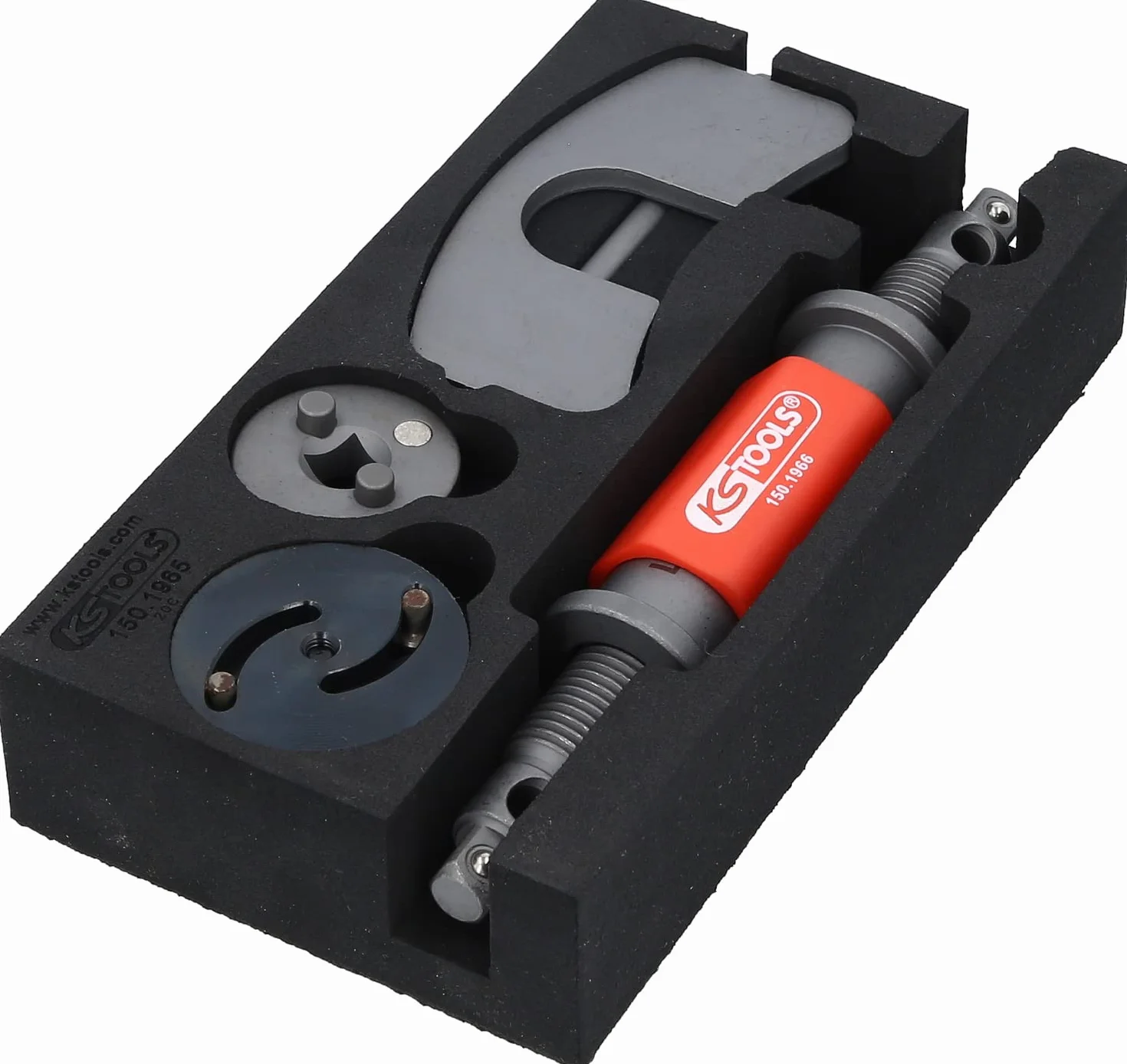 KS Tools 150.1965 Dispositivo di pressione e rotazione universale, 4 pz.