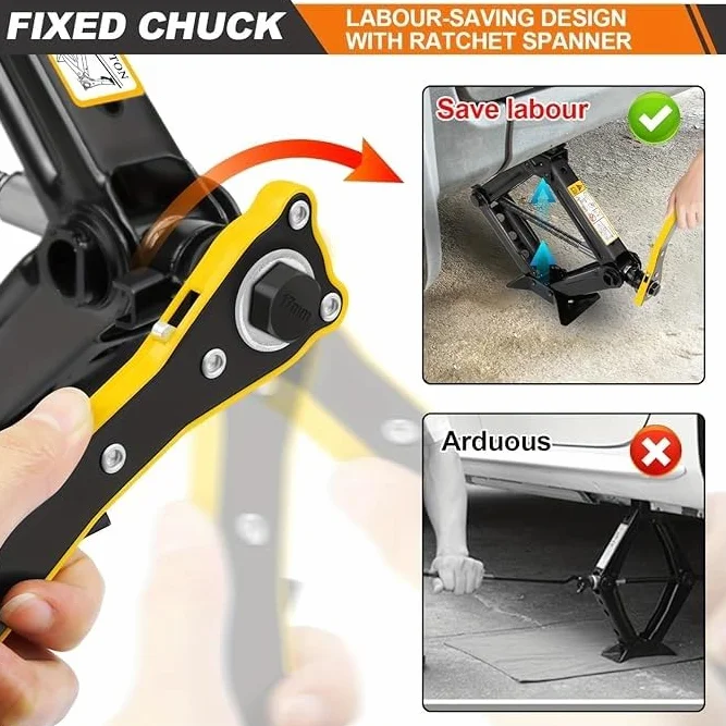 Auto Cric per Jaguar F-Pace X761 2016-2020 Antiscivolo Portatile Jack Forbici