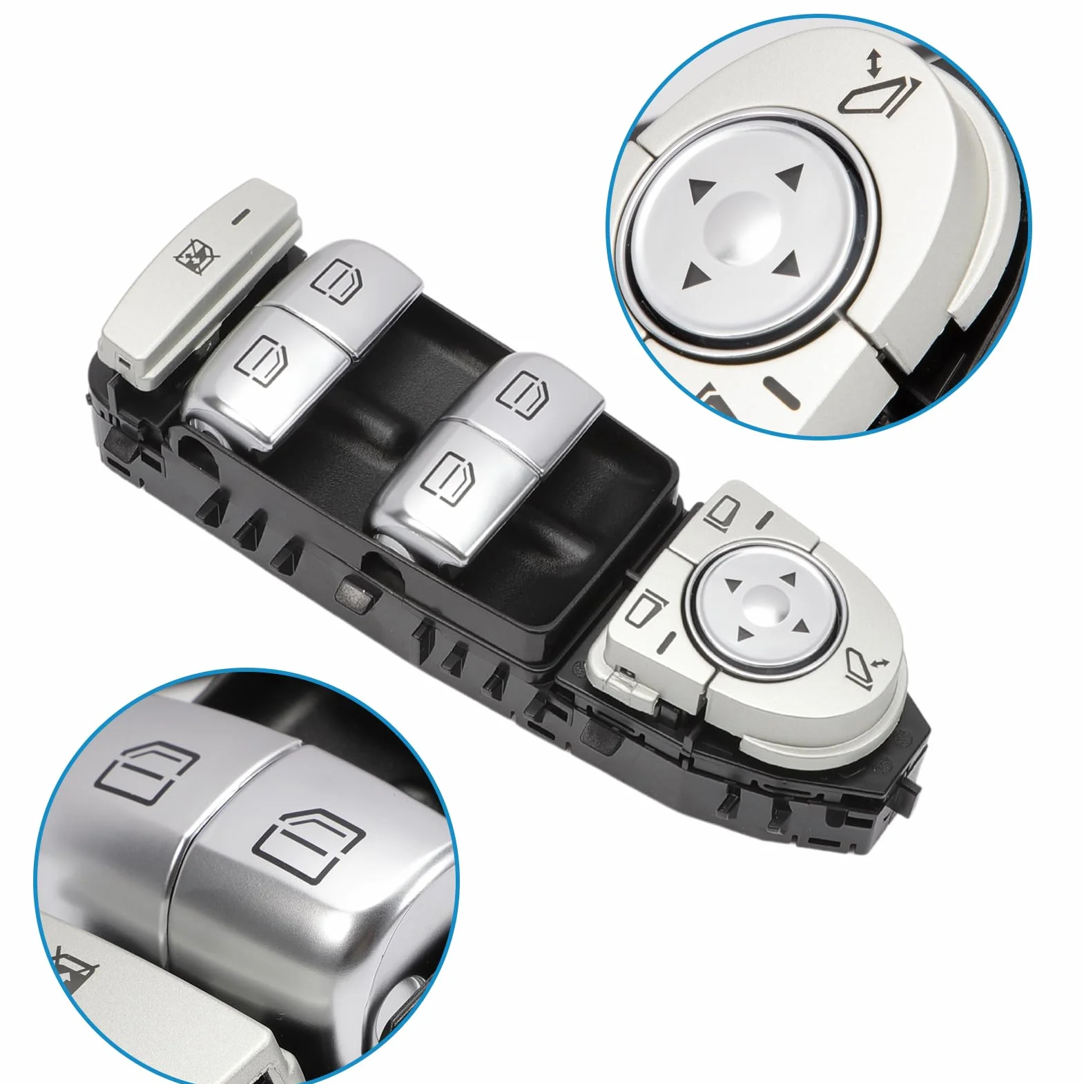 Interruttore Alzacristallo Elettrico compatibile con Merce-des Classe C W205 AMG S205 GLC X253 Classe A Pulsante Finestrino Laterale Conducente 2229056800 2059056811