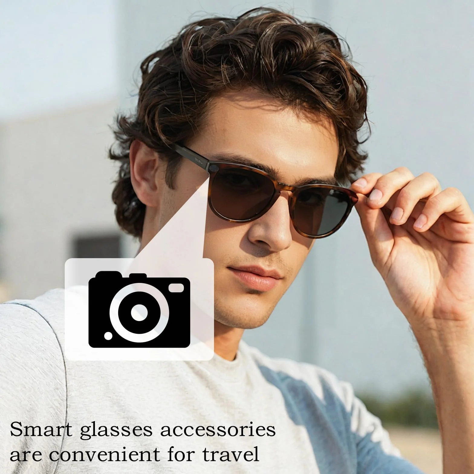 Copriocchiali luminosi LED nero per Ray-Ban Meta Traveler Skyler Headline, accessori occhiali intelligenti