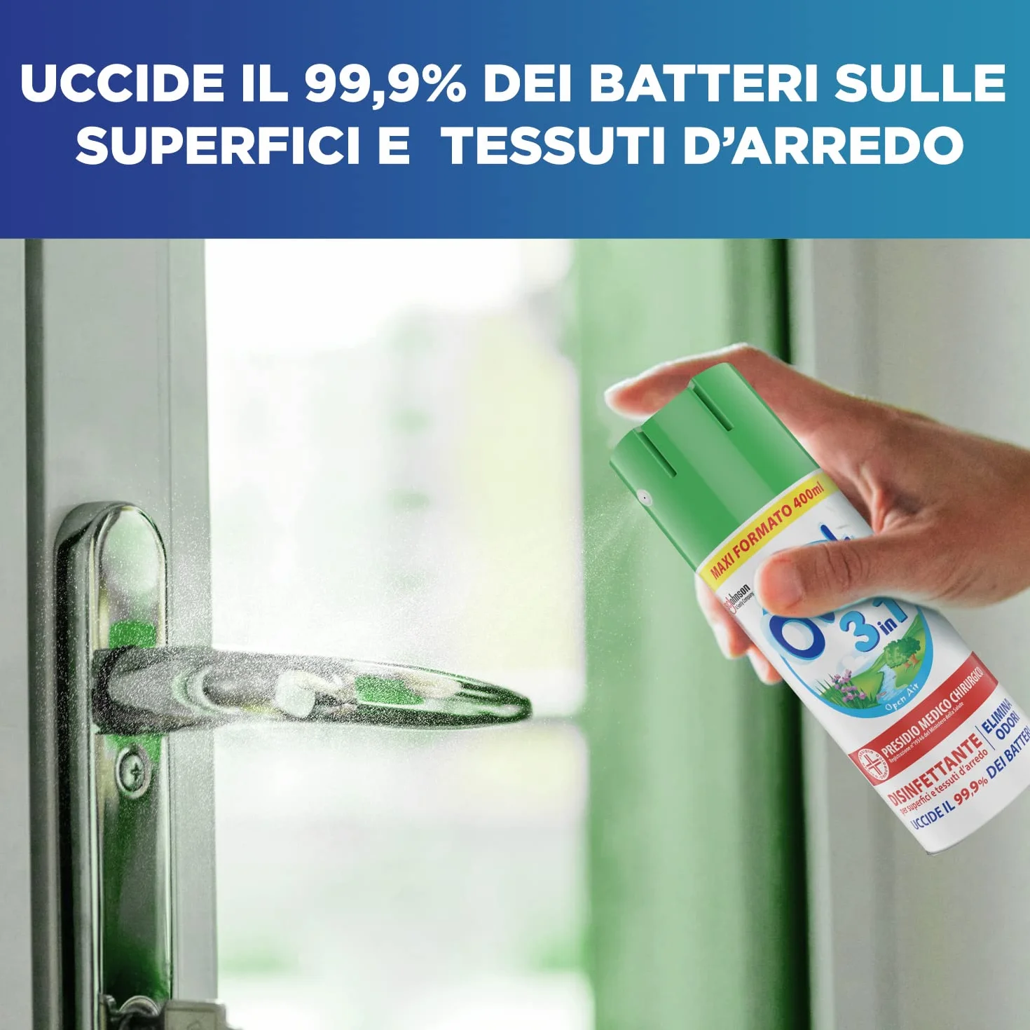 OUST 3in1 Spray Elimina Odori Disinfettante 3x400ml
