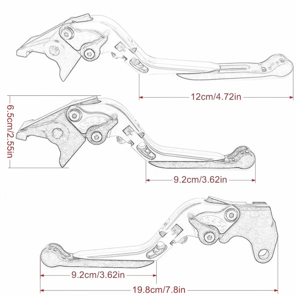 Leva Frizione Freno MT-07 MT07 2018-2020 CNC Pieghevole Regolabile Estendere Blu Accessori Moto Manubrio