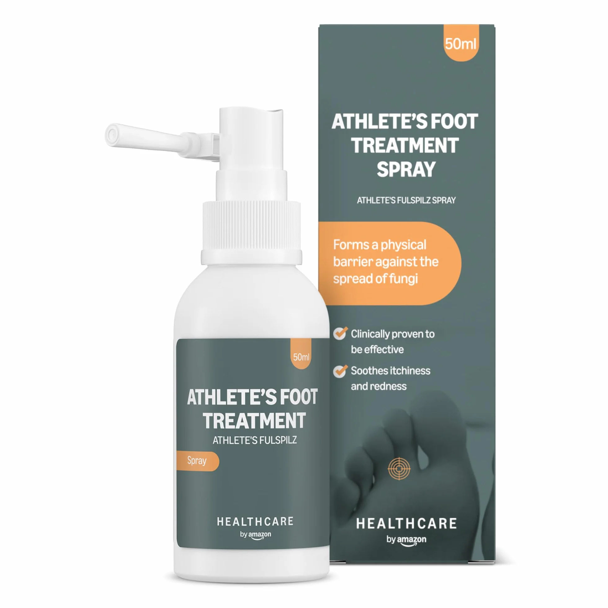 Amazon Spruzzare per il trattamento del piede d'atleta, Senza Profumazione 50ml