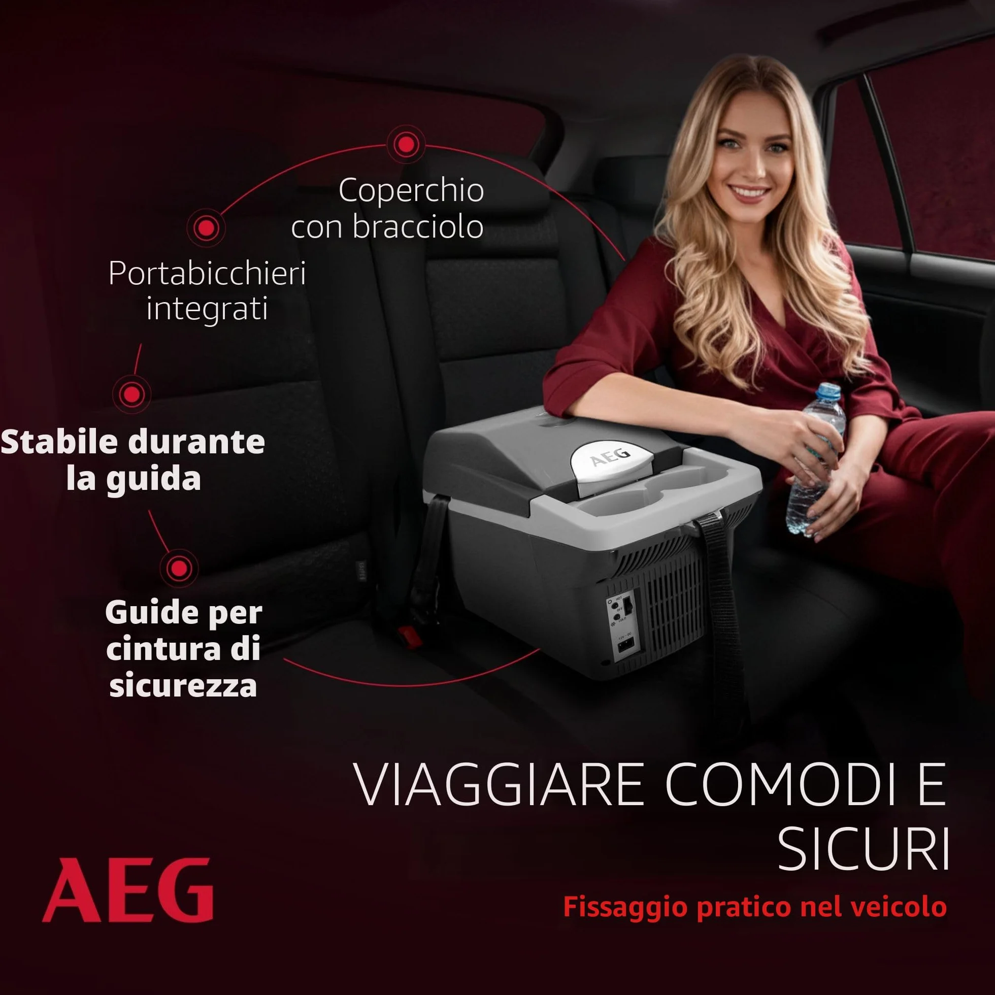 AEG Automotive 10693 Board-Bar BK 6-Contenitore termoelettrico da 6 Litri, 12/230 Volt, Presa, richiudibile in Auto, 6 Liter