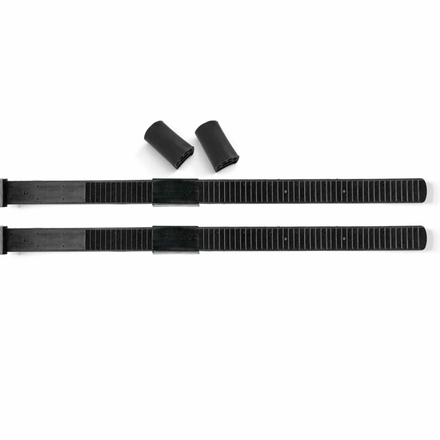 Atera 022737 Cinghie di bloccaggio per distanziali - Set di 2, TPU Rinforzato in Acciaio, incl. Gommini di Ricambio, Nero Lunghezza 600 mm