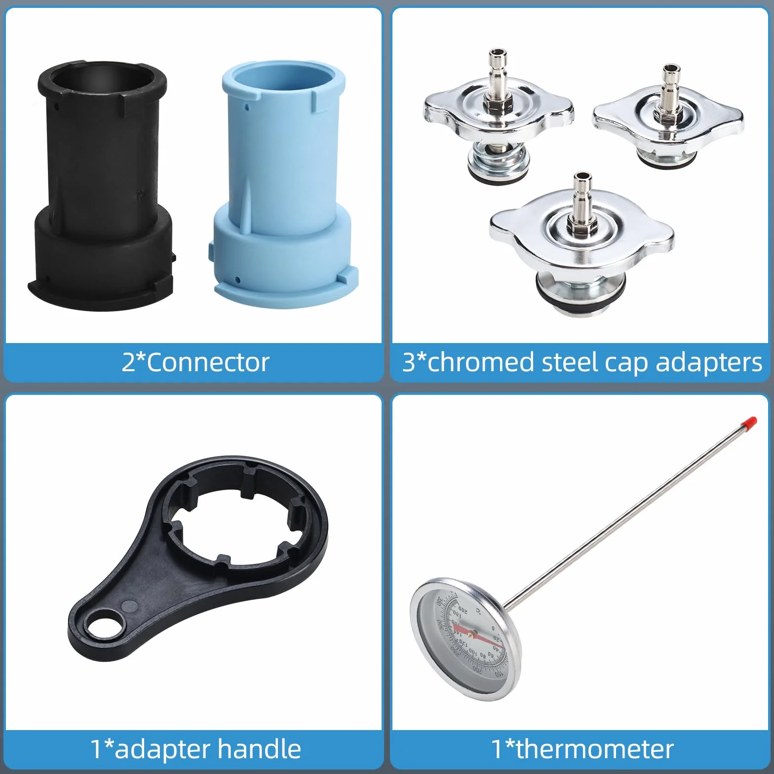 BOOMSTART Tester di pressione del radiatore universale 28Pcs Kit per sistema di raffreddamento sottovuoto per auto Audi VW BMW
