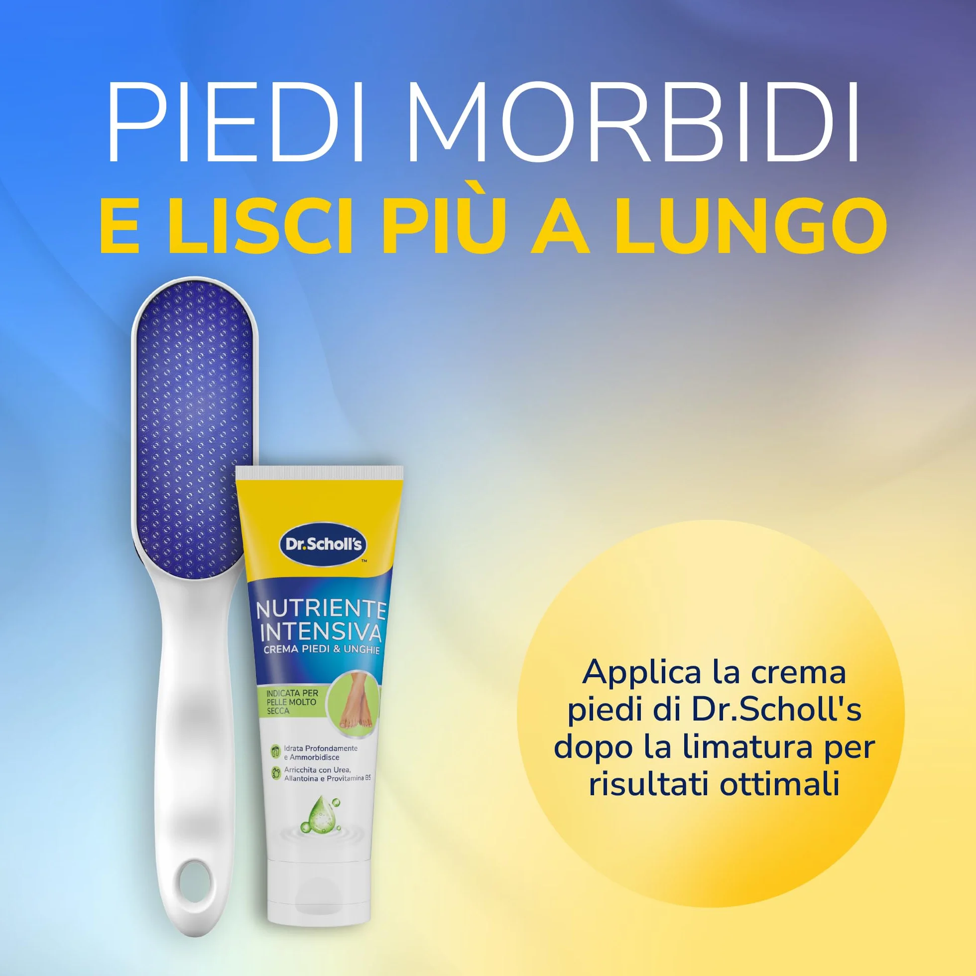 Dr. Scholl’s Lima per Piedi in Vetro Nano – Rimuove Pelle Secca, Impermeabile, Antiruggine, Delicata su Calli, Manico Antiscivolo