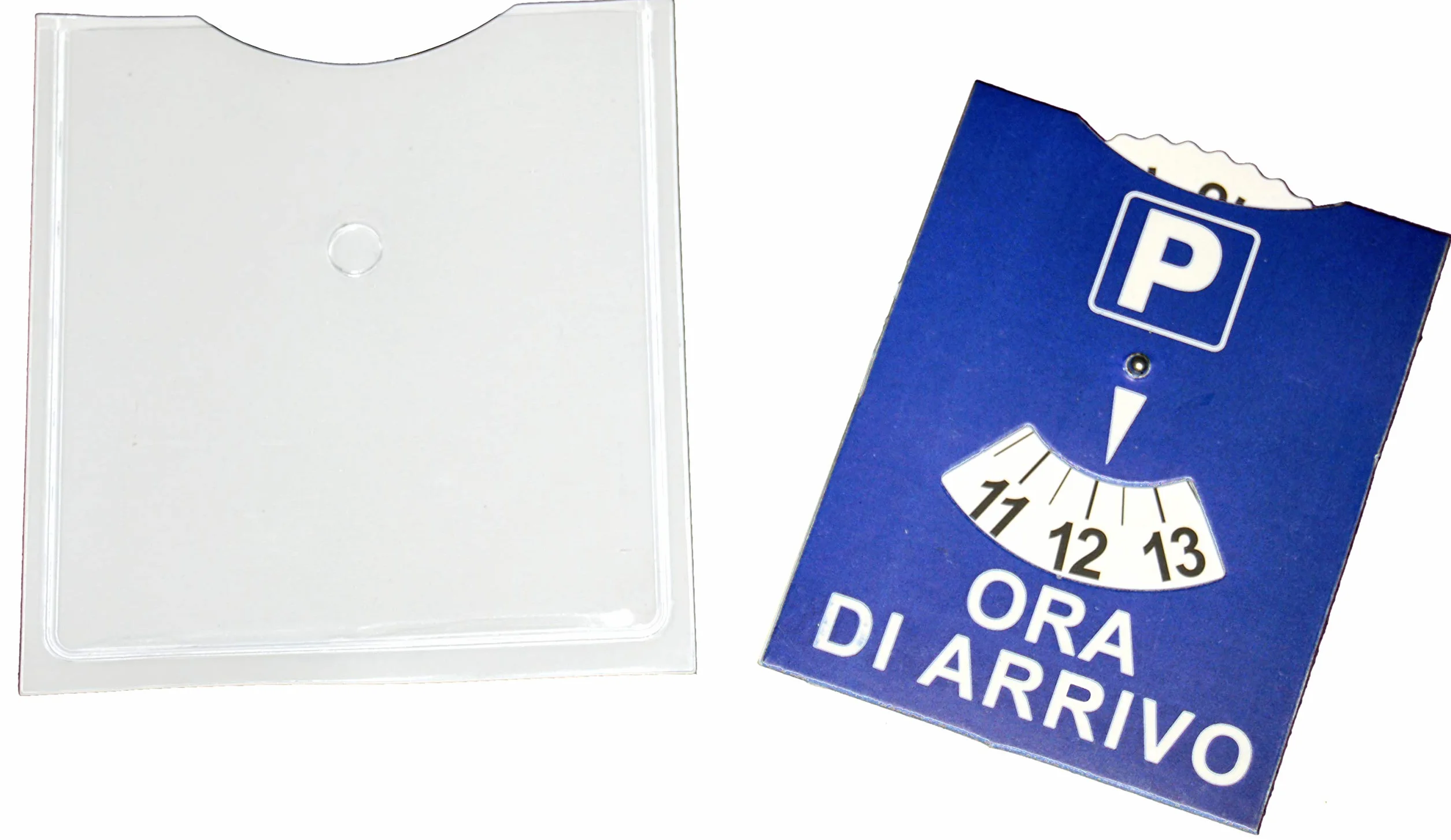 Tarcza Parkingowa Godzina Przyjazdu 77x100 mm z Kieszenią Adhezyjną PVC