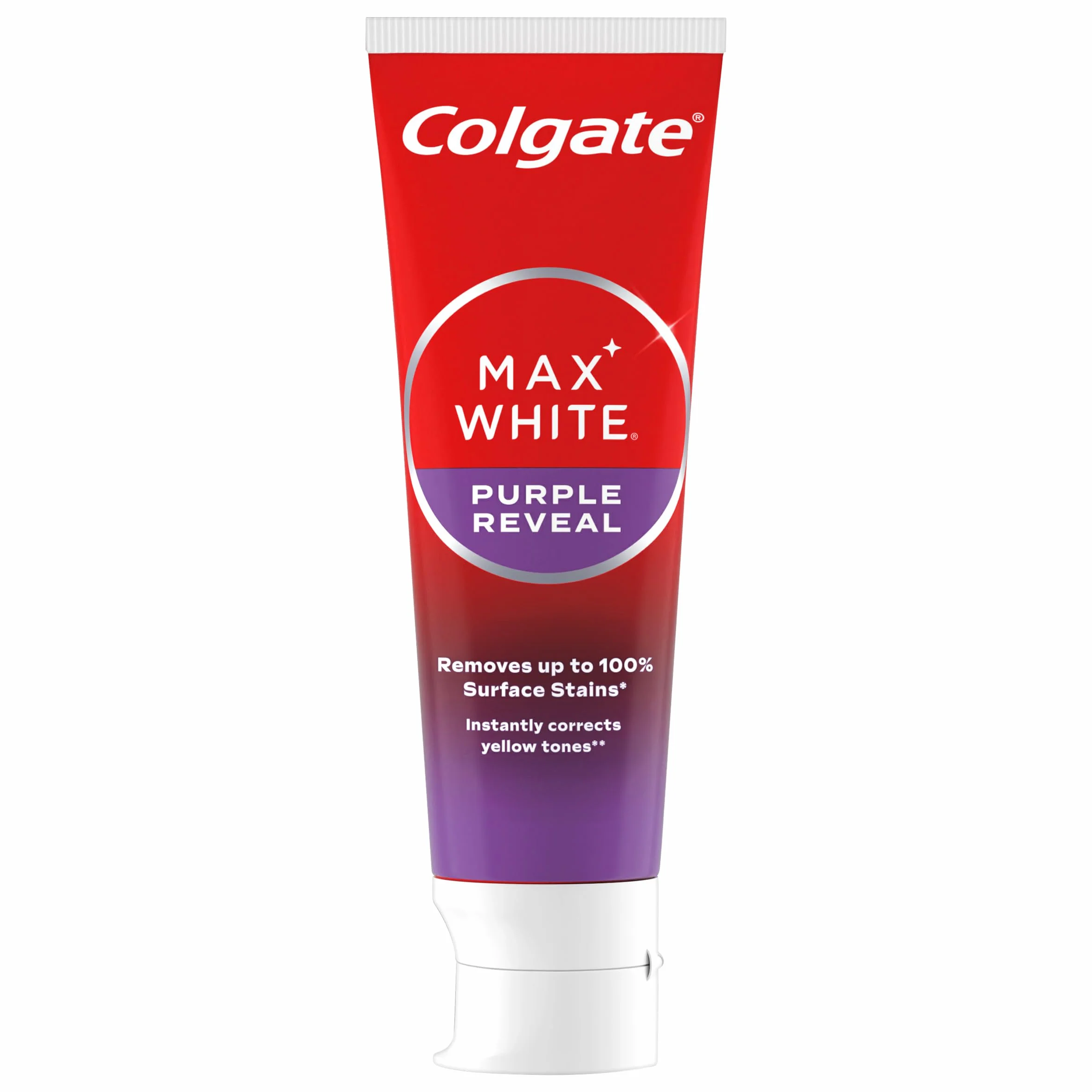 Colgate Dentifricio Sbiancante Max White Purple Reveal 4 Confezioni da 75 ml