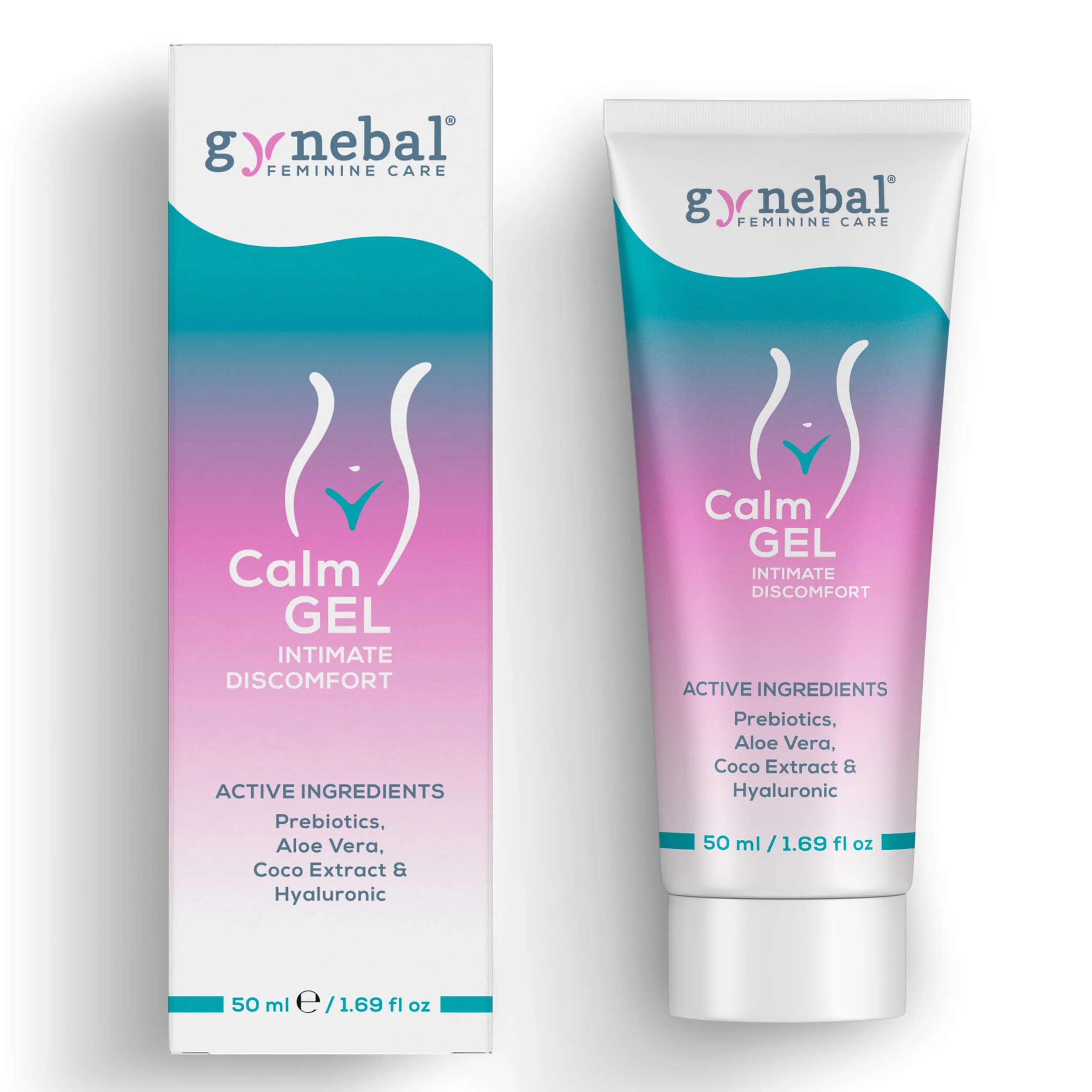 GYNEBAL CALM Gel Intimo con Prebiotici – Gel Idratante per Secchezza Vaginale, Prurito e Disagio – Supporta la Flora Vaginale – 50 ml