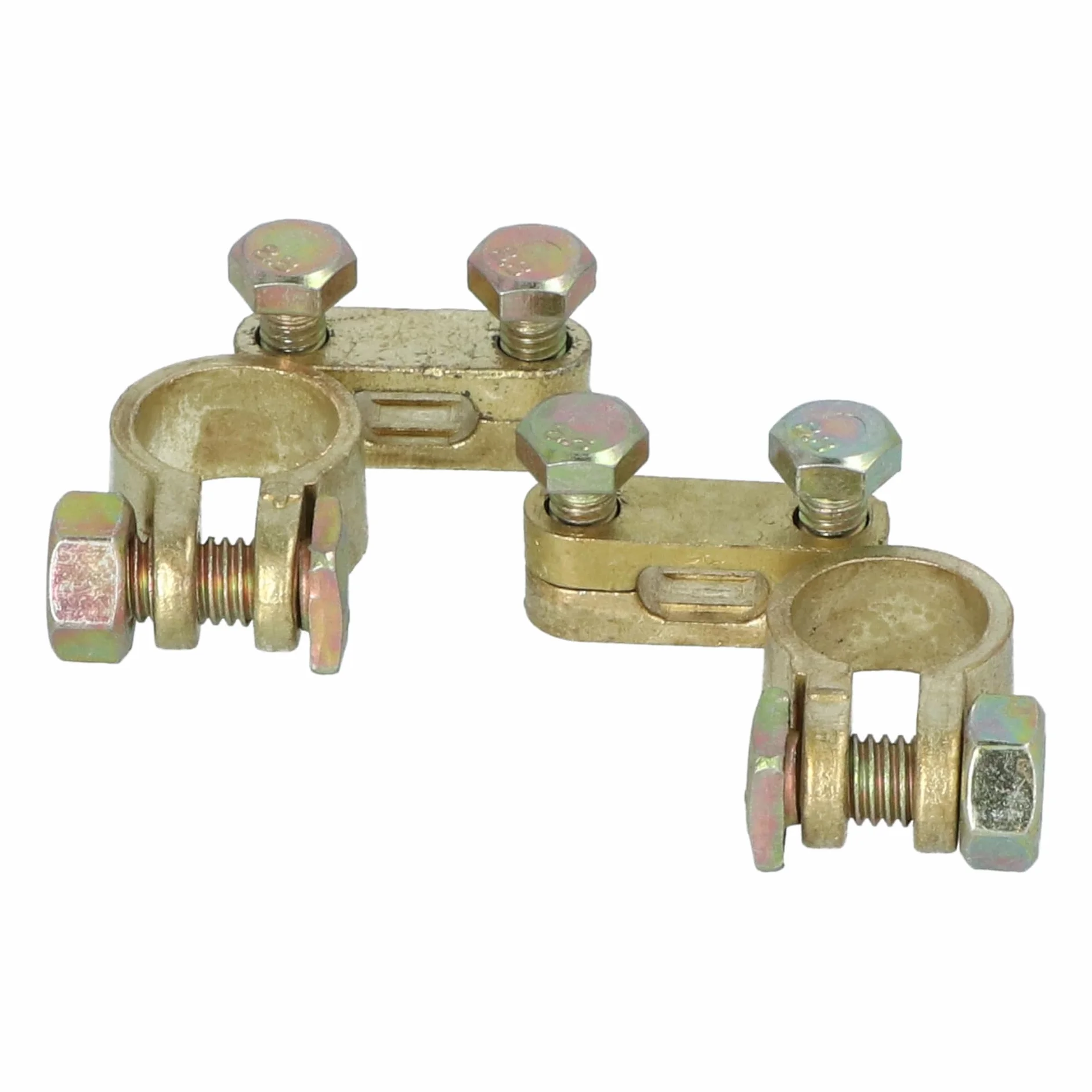 Morsetti Batteria + e - (Ferro + Ottone Rivestimento)