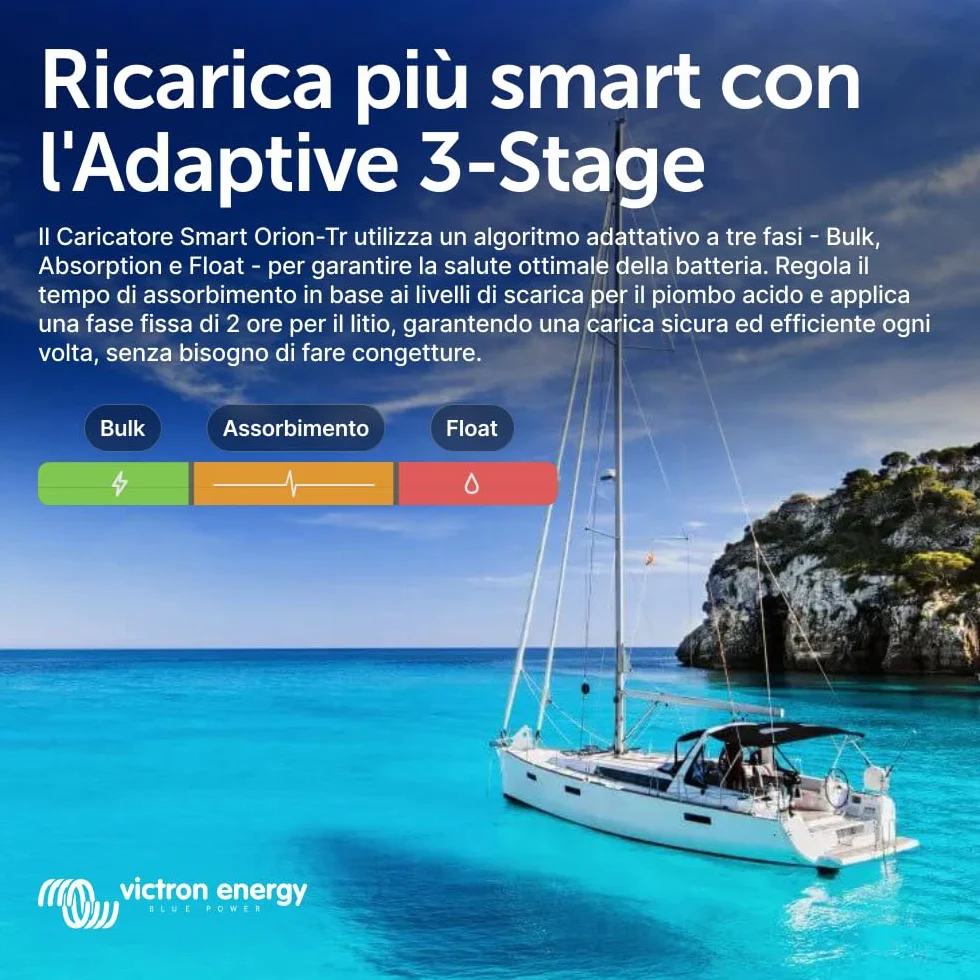 Victron Energy Orion-TR Smart 12/12-Volt 18A 220W DC-DC Caricatore Isolato Bluetooth