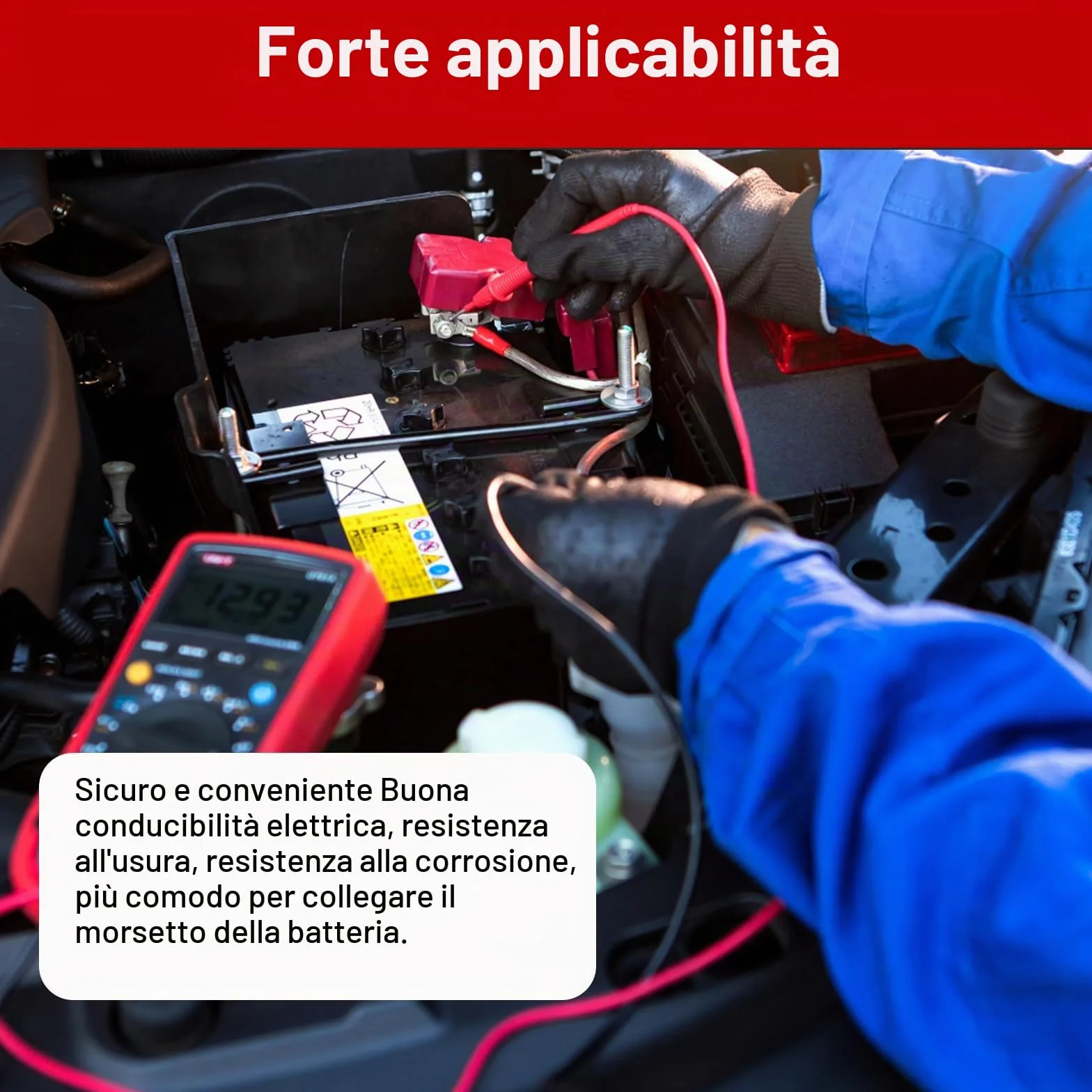 Cavi batteria 35mm²/2AWG, 2 pezzi di cavo in rame privo di ossigeno Rosso Nero, 100cm Cavo batteria 12v, Cavi batteria 35mm² con morsetti ad anello M8, Cavi batteria 12v per auto, moto, solare, camper