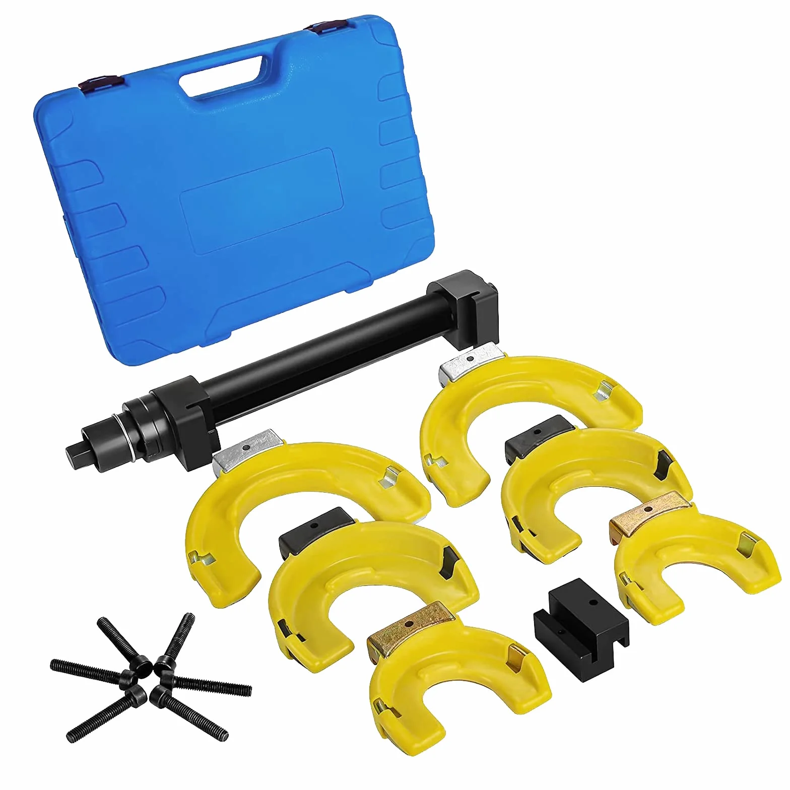 UISEBRT Set di tensionatori a molla, universale, per auto, fino a 1000 kg, sistema di sospensione per tuning, con scatola di plastica blu