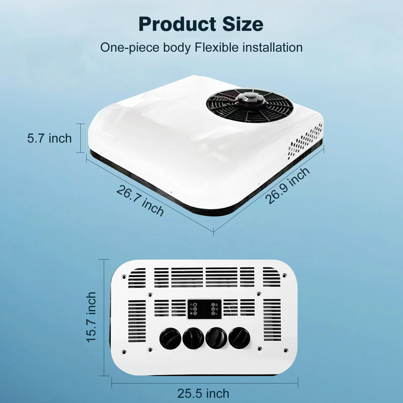 Climatizzatore per camper tetto ultra sottile misura universale 12 V bianco