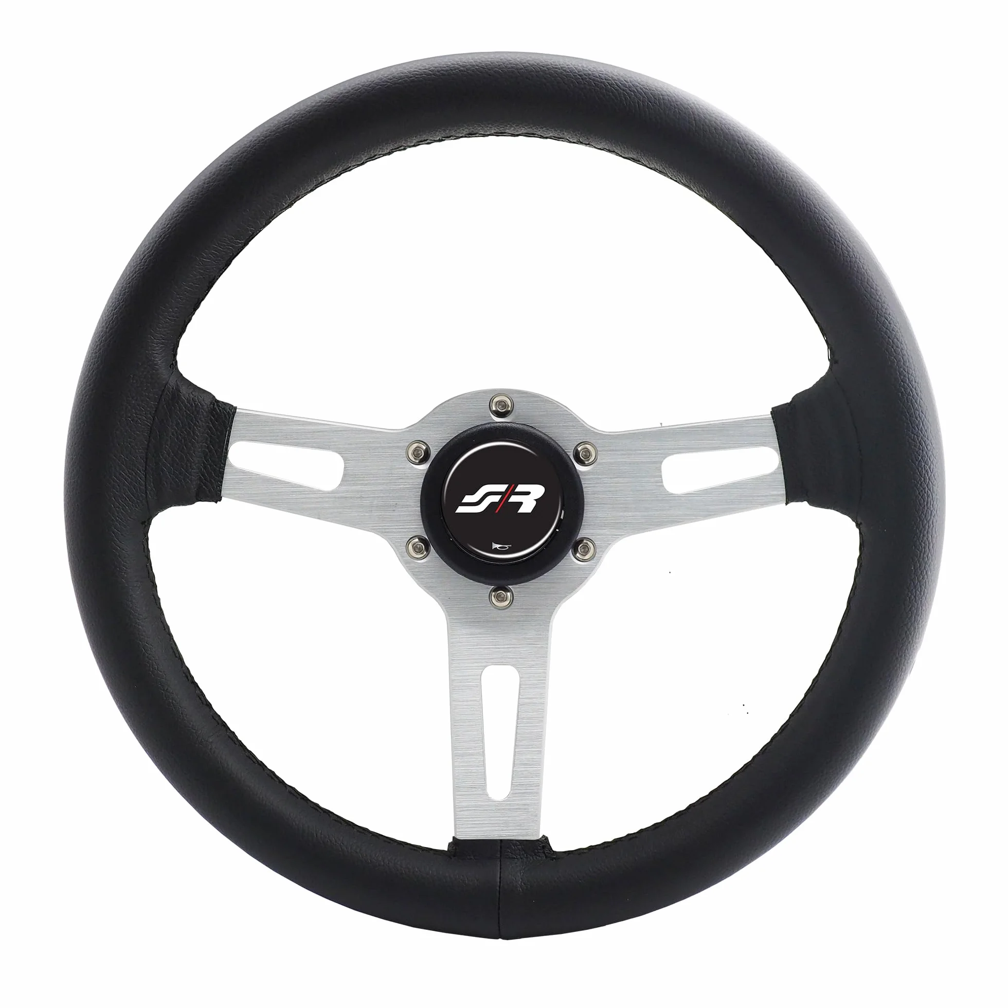 Simoni Racing EPOCA Volante Sportivo Universale in Vera Pelle - Colore Nero