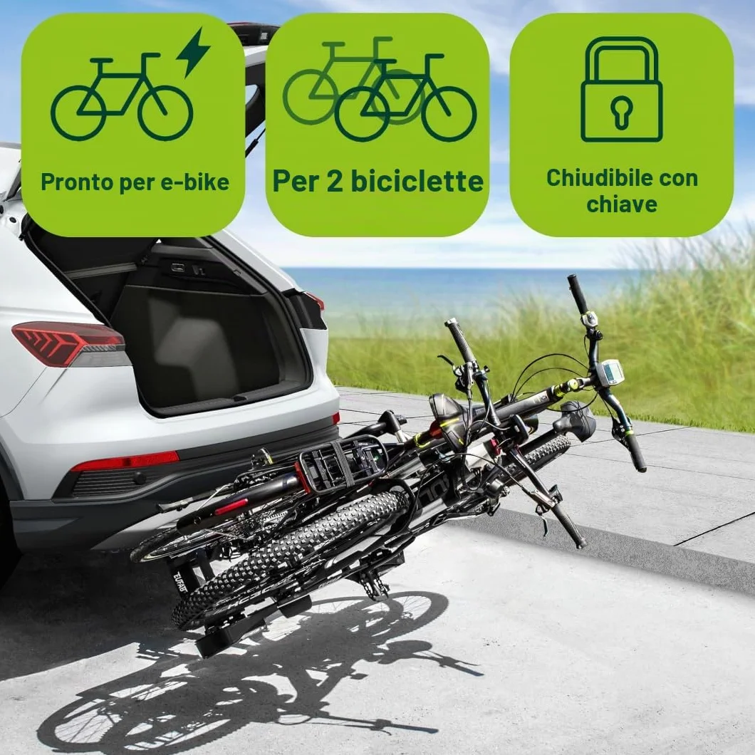 EUFAB 11521 Premium II - Portabici per portellone Baule