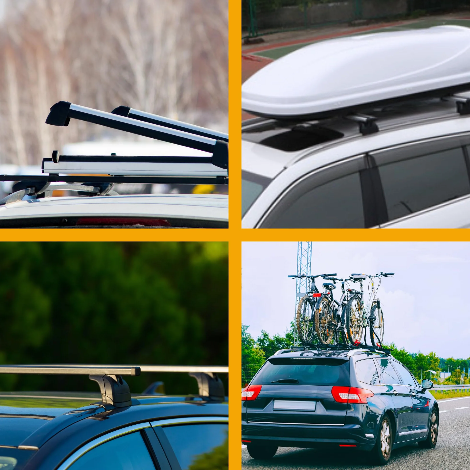 Barre Portatutto per Auto senza Railing Portapacchi da Viaggio