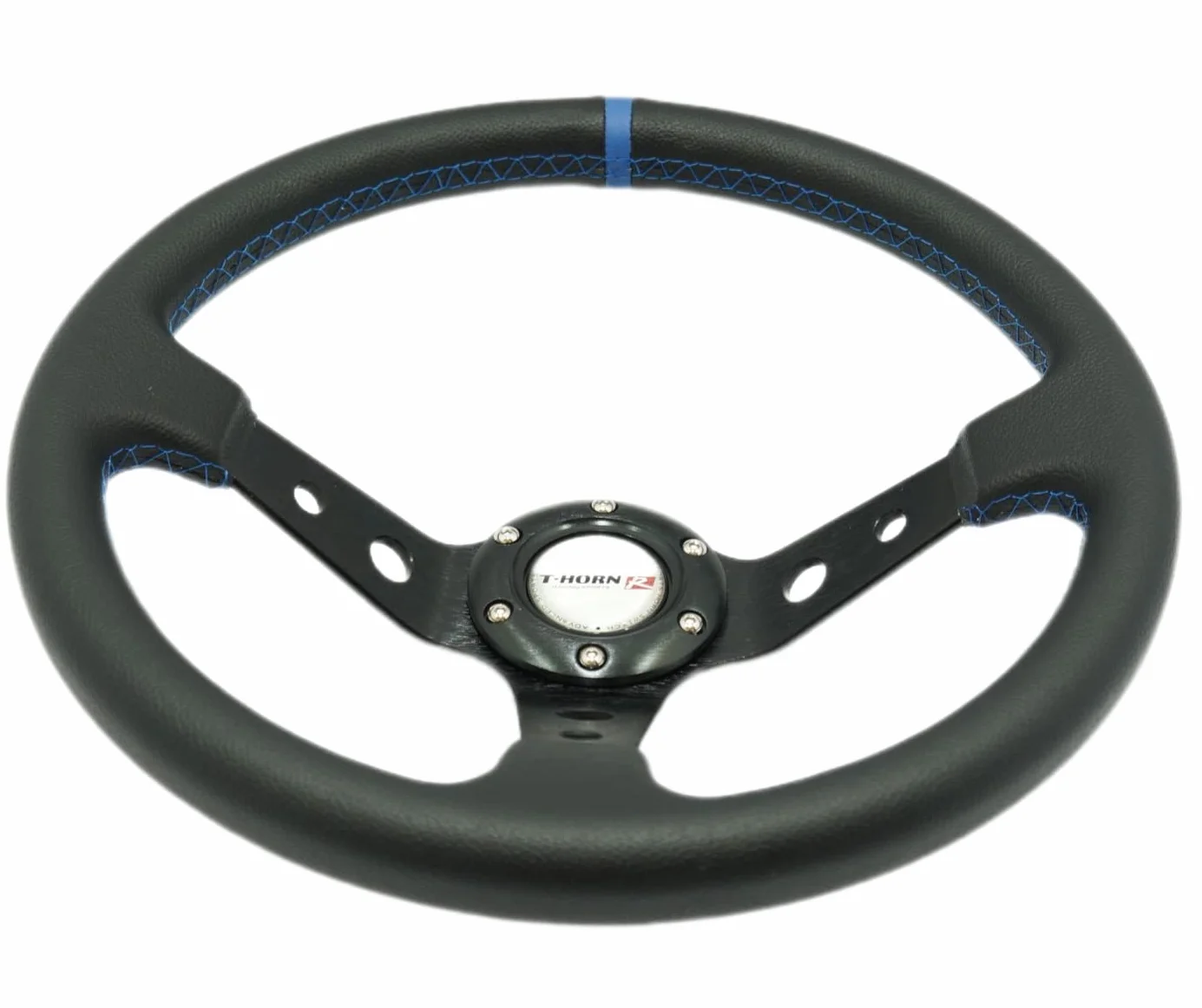 DoradoTuning Piatto profondo sport volante in pelle nera 350mm