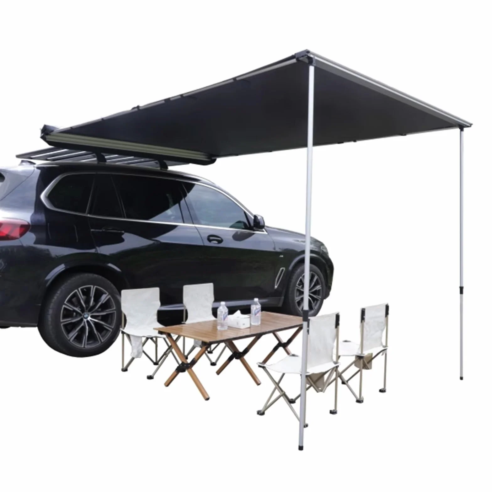 Tenda da Tetto Auto, Tenda da Sole Retrattile UV50+ Impermeabile, Tendalino Laterale/Posteriore per Camion SUV Furgoni Camper da Campeggio Escursione Viaggio (Size 180x250cm/5.9x8.2ft)