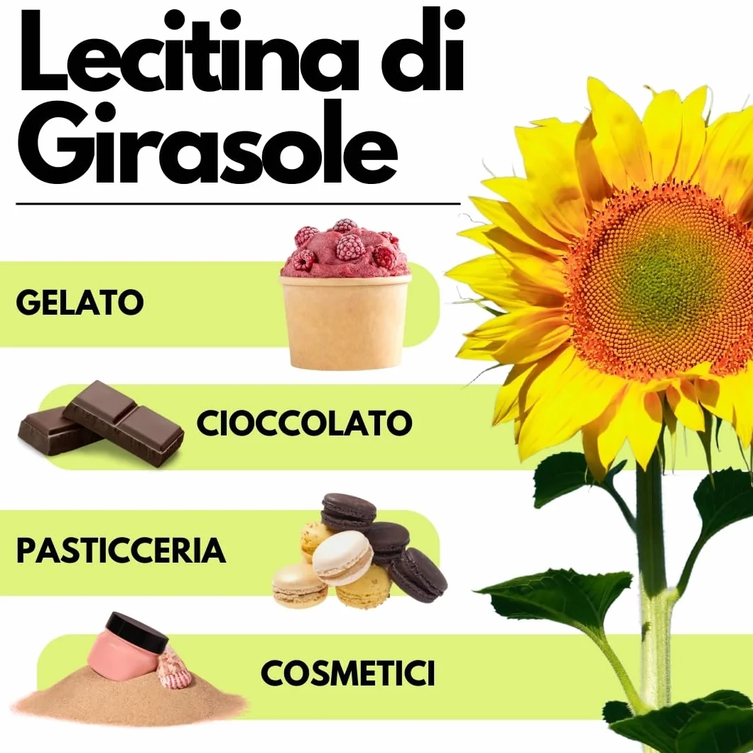 Lecitina di girasole 250 gr Emulsionante Naturale in polvere