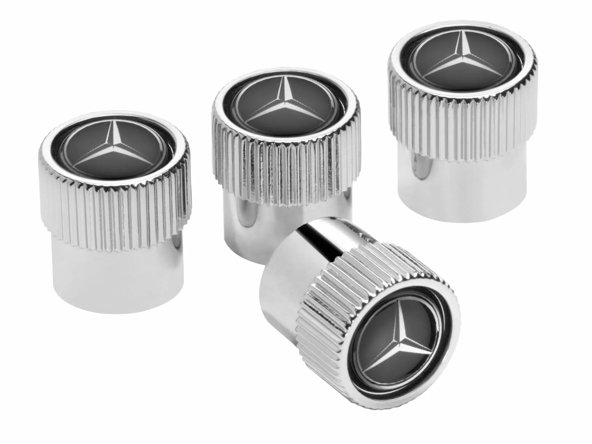 Mercedes-Benz Tappo decorativo per valvola cromato set da 4 plastica