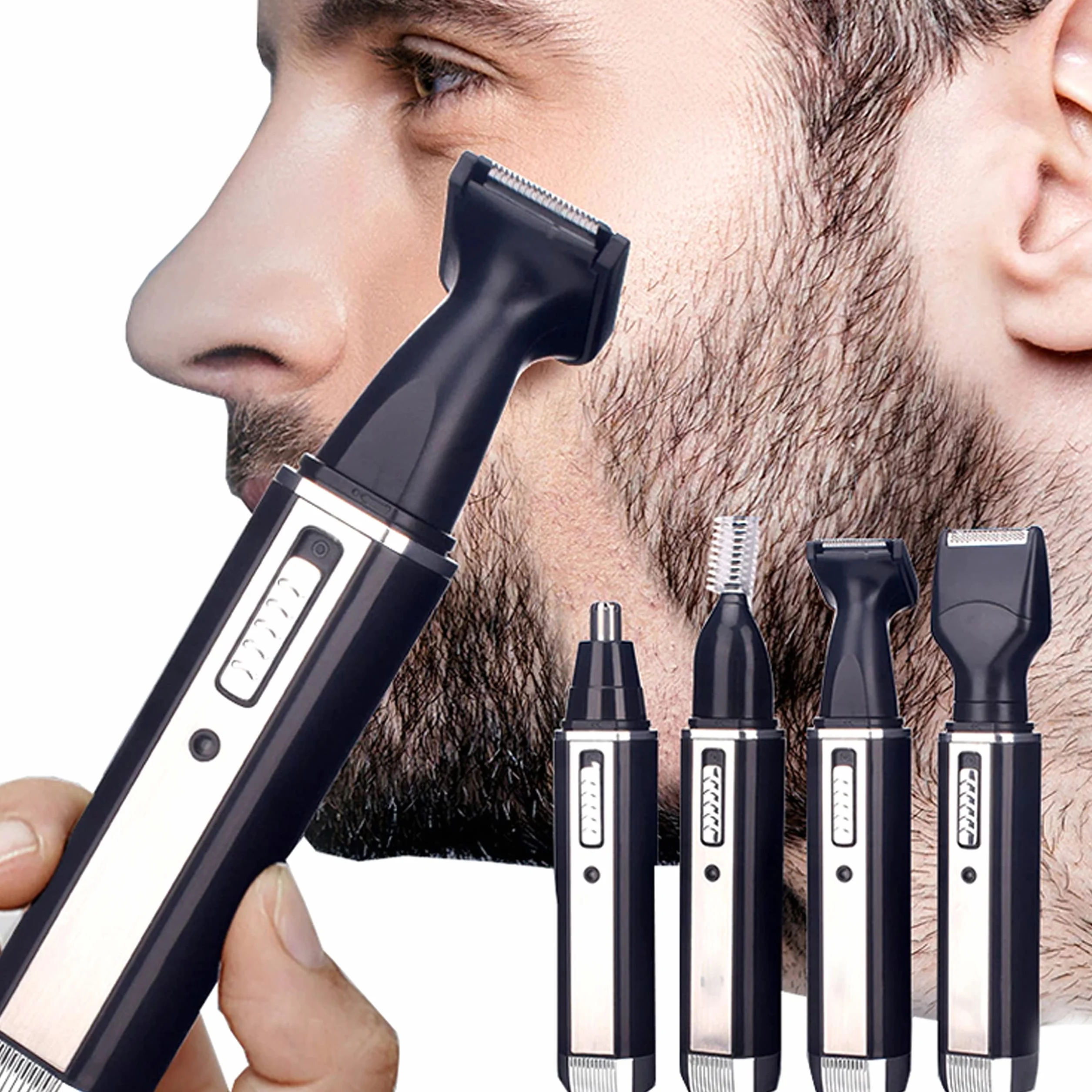 Retoo Taglia Peli Naso Orecchie Sopracciglia Ricaricabile Rasoio Elettrico 3 in 1 Trimmer Naso Uomo Donna