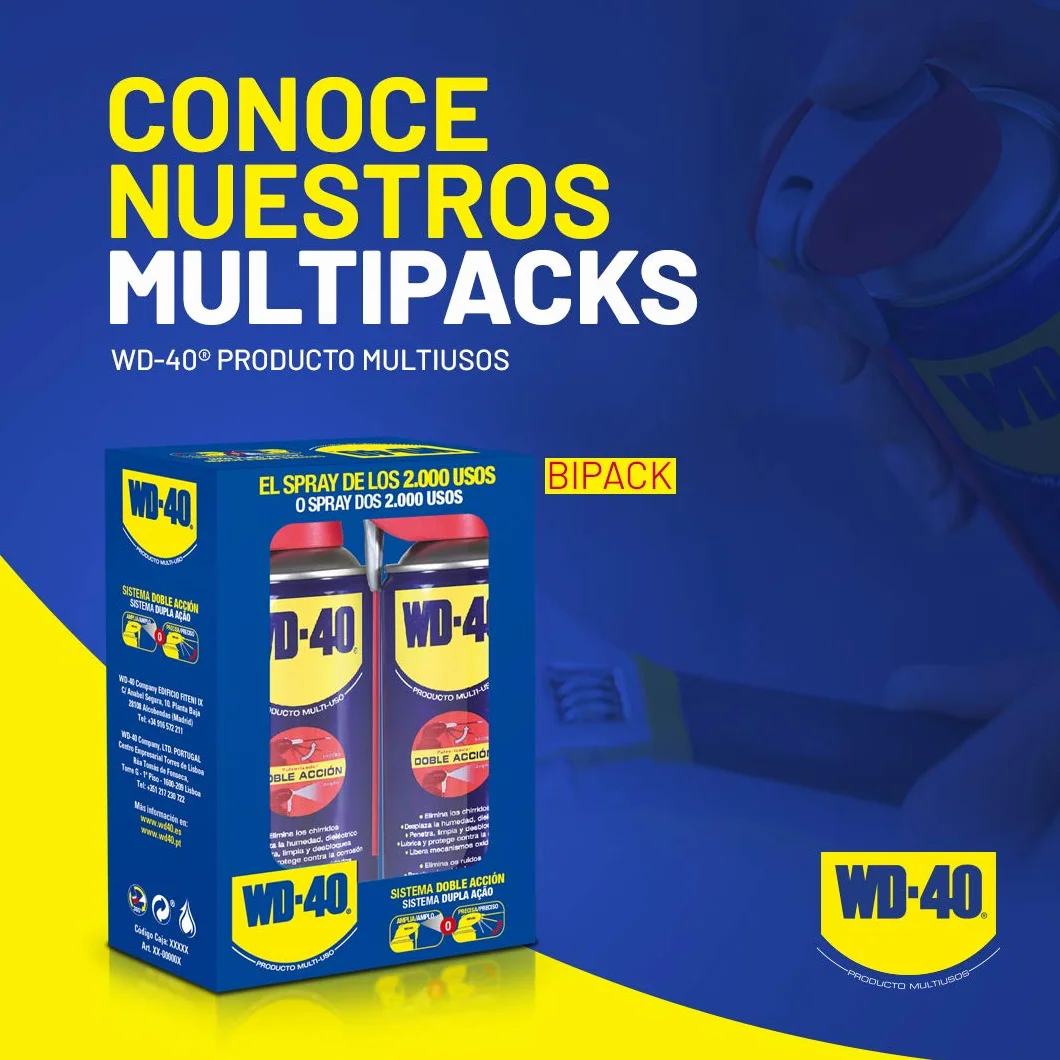 WD-40 Spray Multiuso 400 ml Lubrificante Sbloccante Antiruggine Dielettrico Detergente