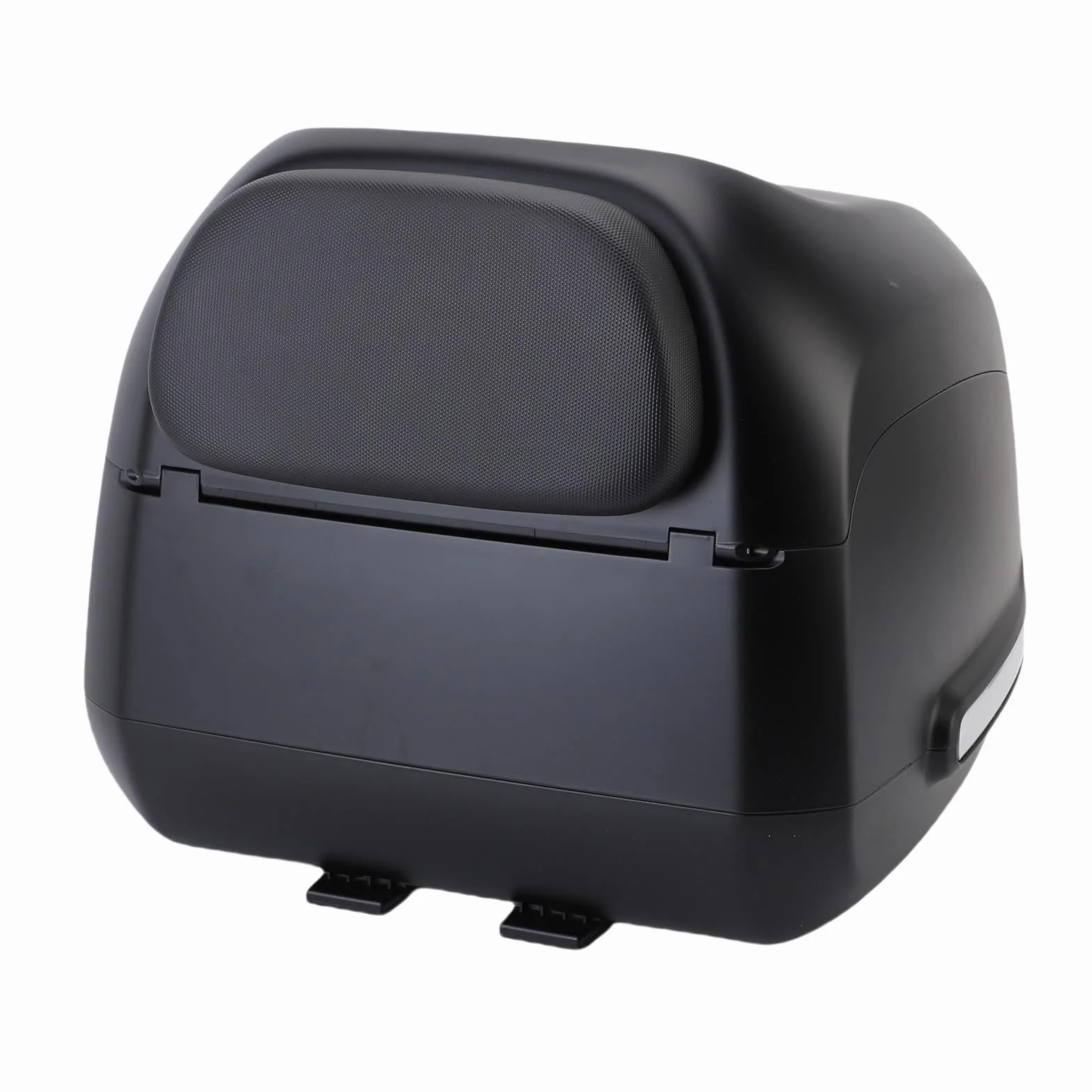 Bauletto Posteriore per Moto da 35 Litri, ABS Impermeabile, Design Vintage, Adatto per Casco Integrale, Ideale per Moto e Scooter (BLACK) (BLACK)