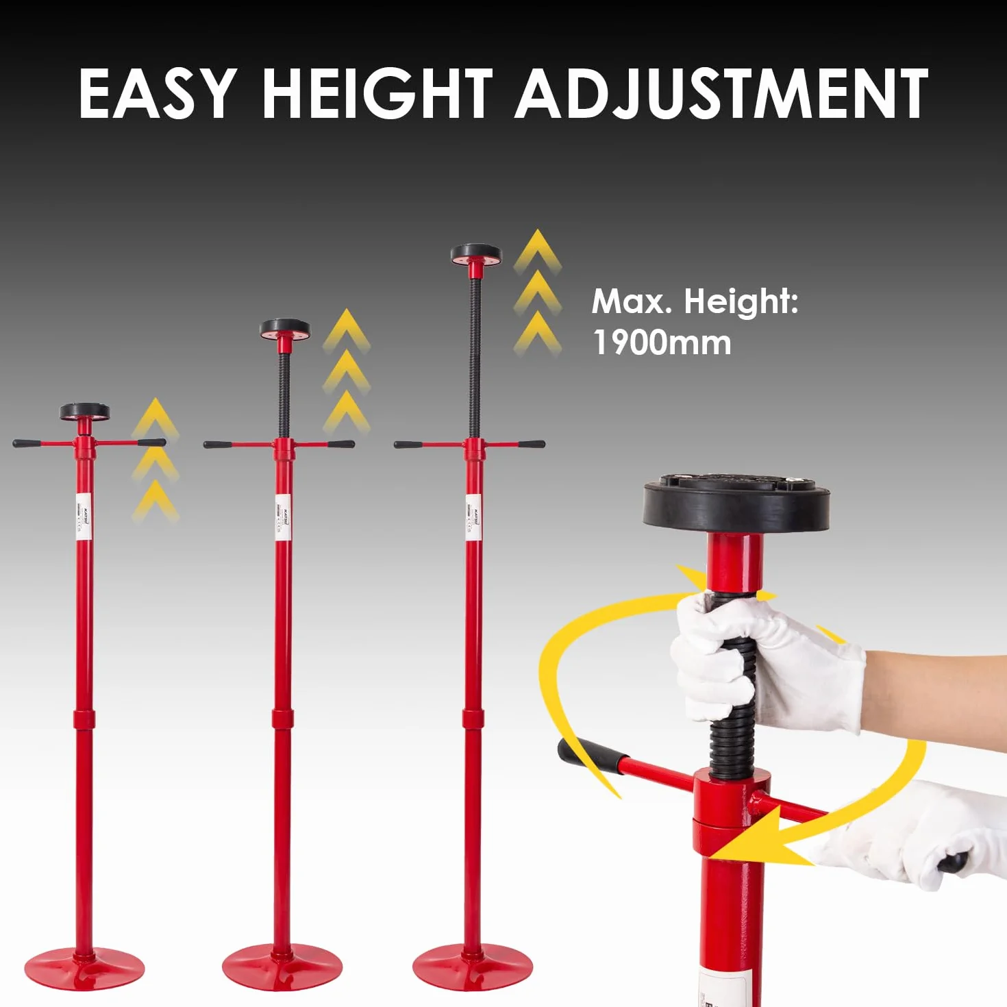 KATSU Supporto di Sollevamento 0.5 Tonnellate per Auto Fino a 1900 mm Riparazione Veicoli