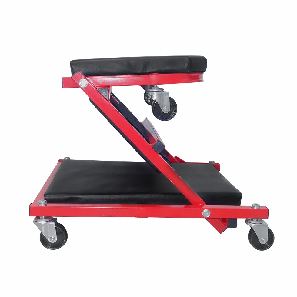 Lettino per officina auto 2 in 1 con rotelle, 150 kg, rotelle girevoli 360°