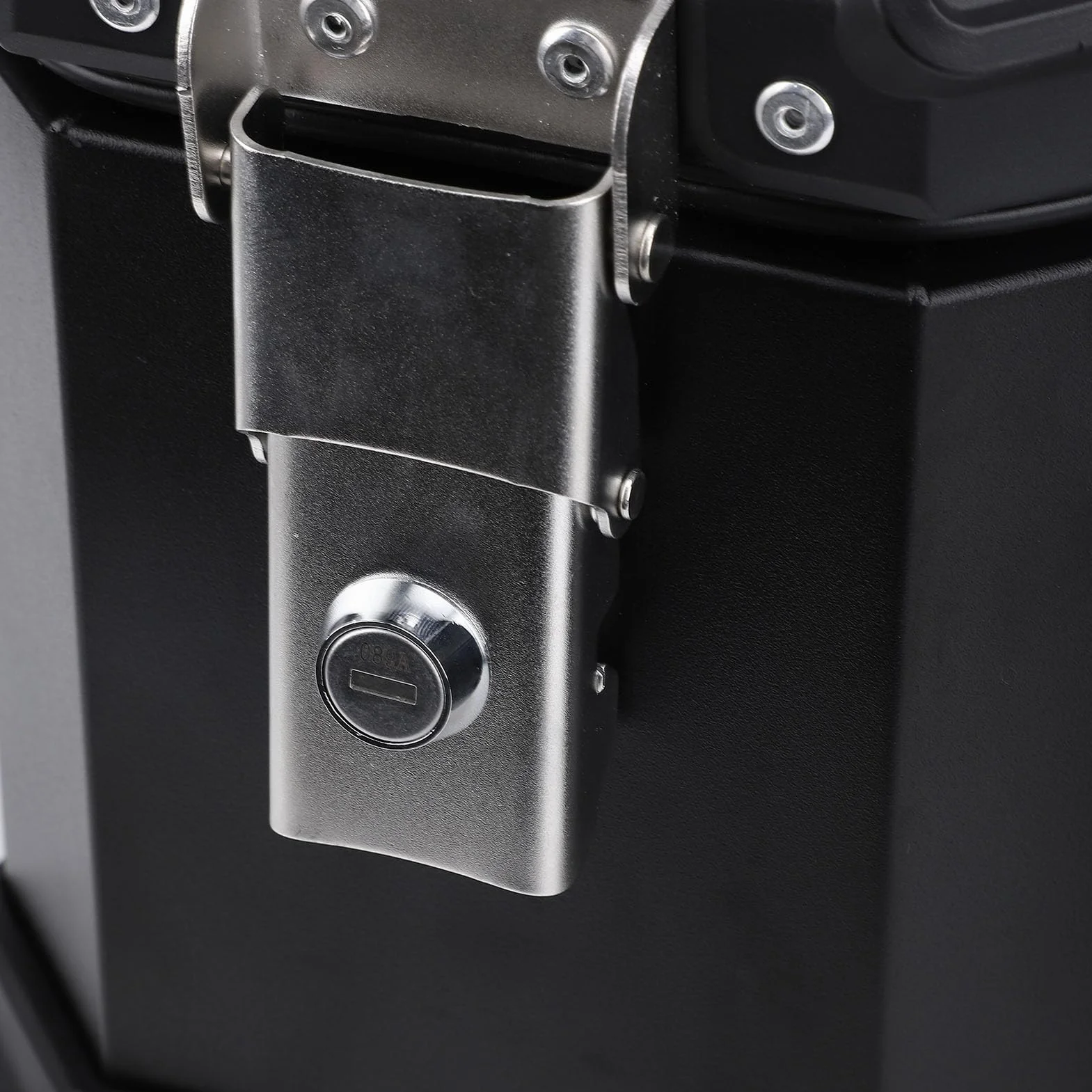 Custodia Laterale per Moto Custodia Rigida Portatile in Lega di Alluminio con Chiusura di Sicurezza Adatta per Motociclisti, Adatta per Riporre i Bagagli del Casco (BLACK)